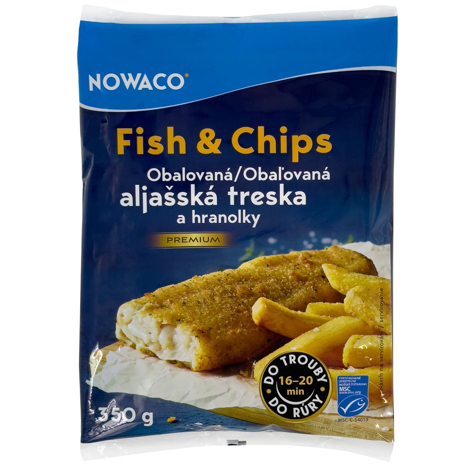 Zivs ēdiens Nowaco Fish And Chips 350g MSC