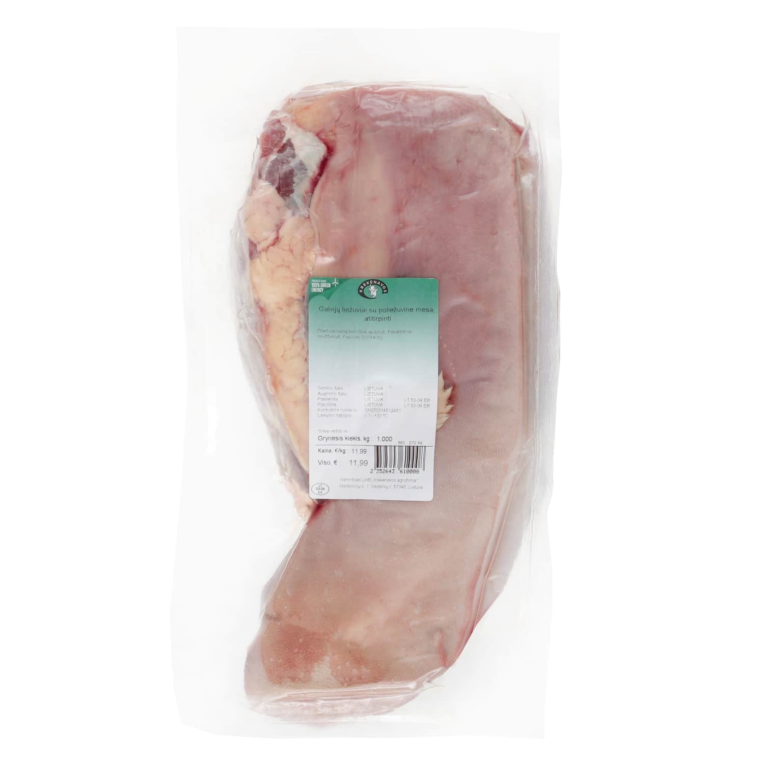 Atitirpinti galvijų liežuv., vakuume, 1,0 kg