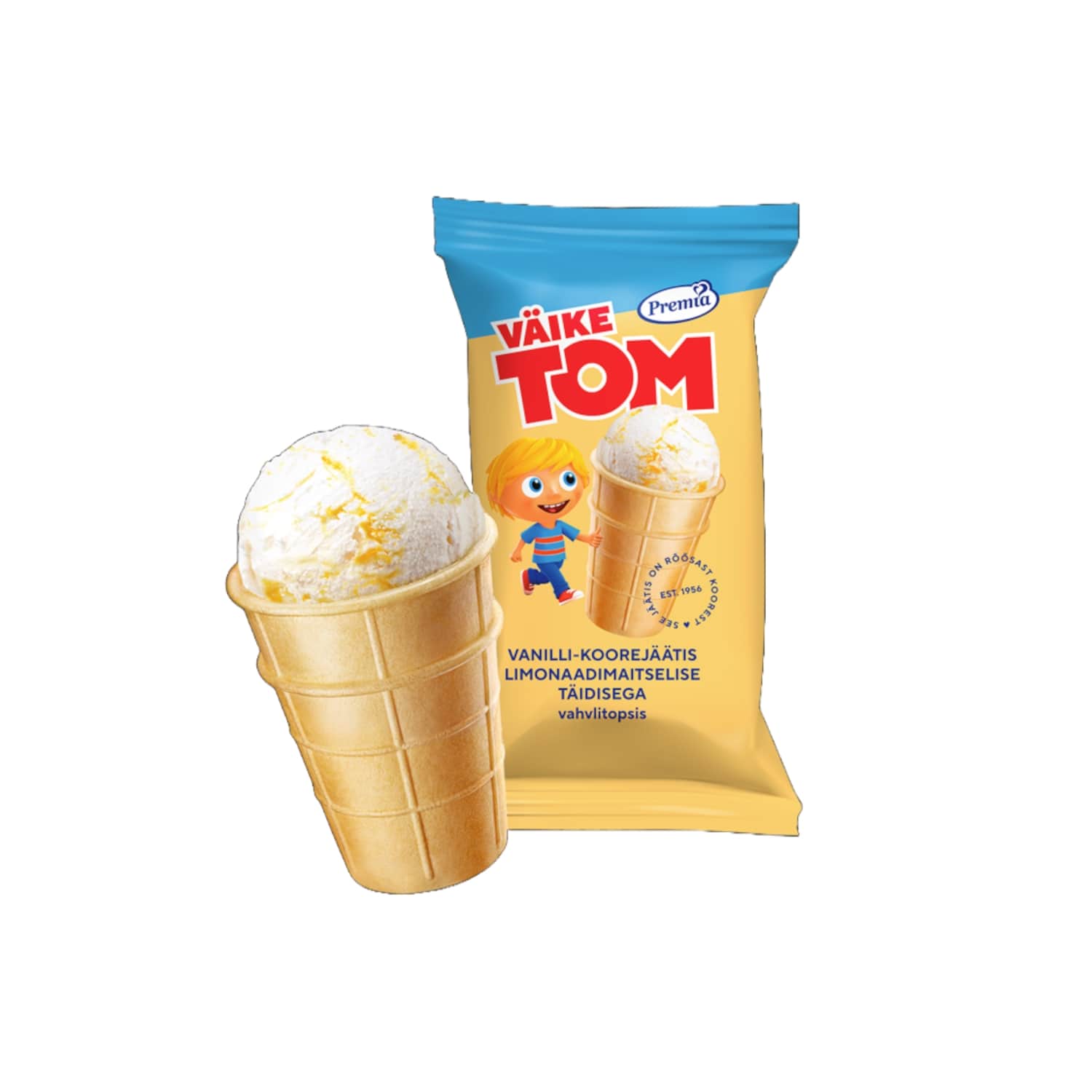 Koorejäätis vanilli-limo. Väike Tom 70g/120ml