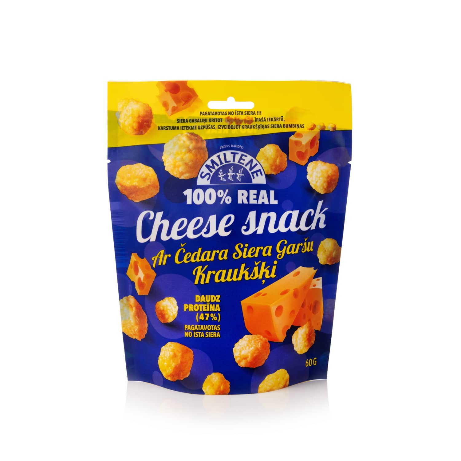 Juustu snäkk Cheddari maitseline Smiltene 60g