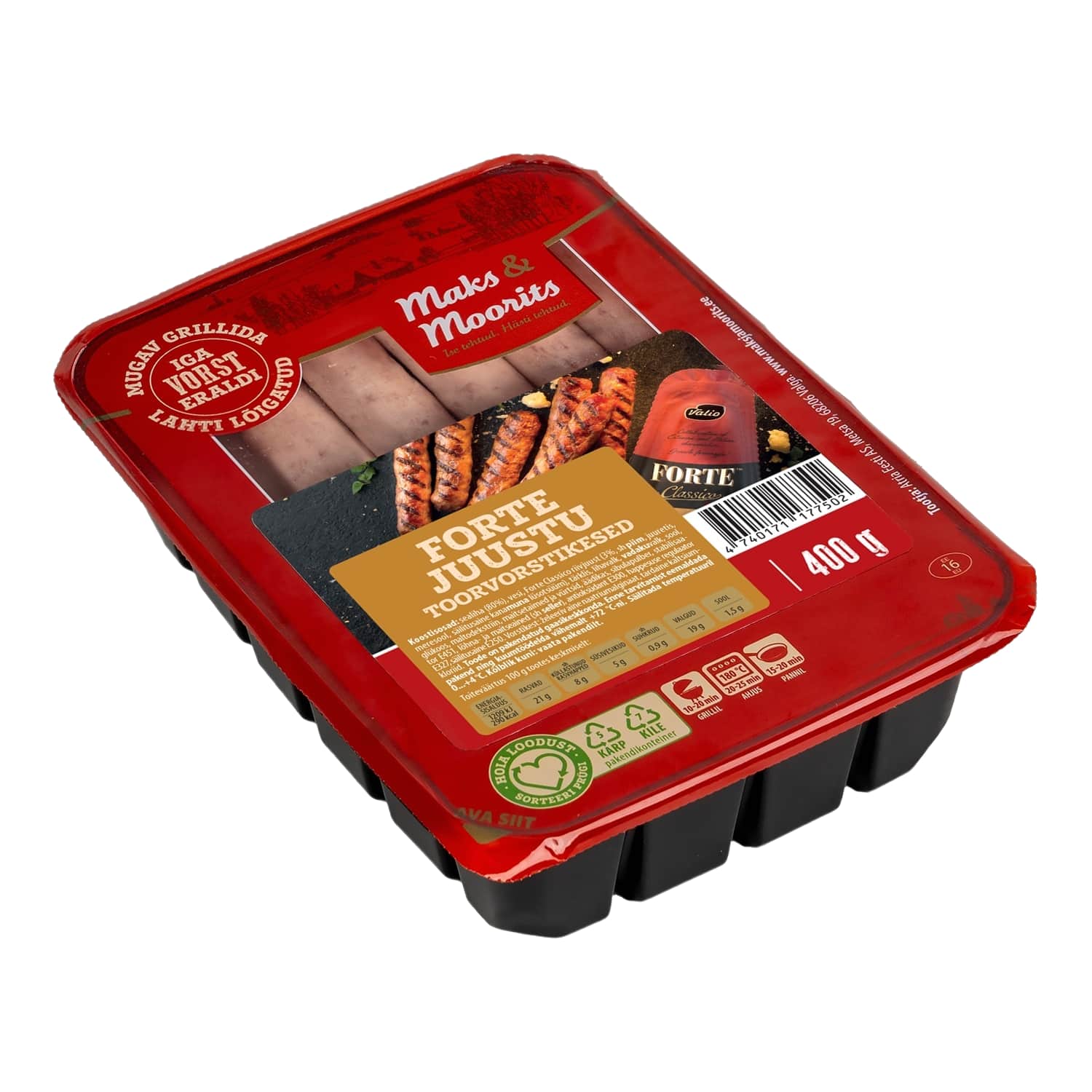 Toorvorstid Forte juustu Maks&Moorits 400g