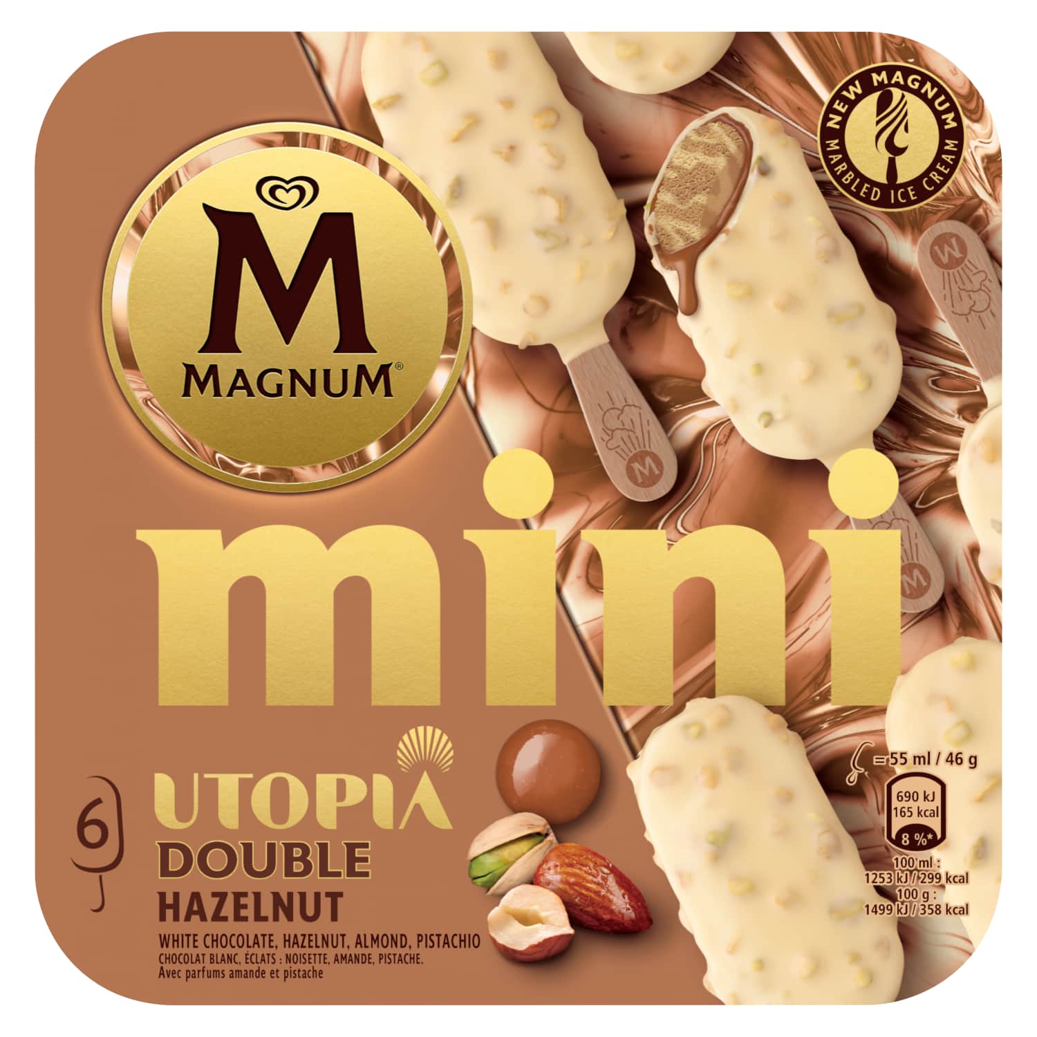 Saldējums Magnum Double Hazelnut 330ml/276g