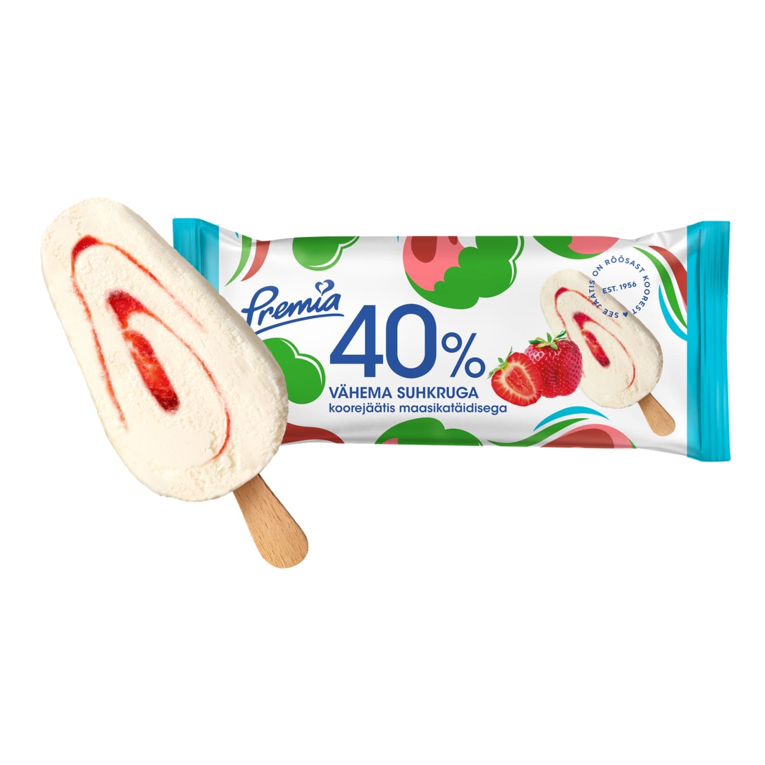 Koorejäätis maasika Premia 50g/100ml