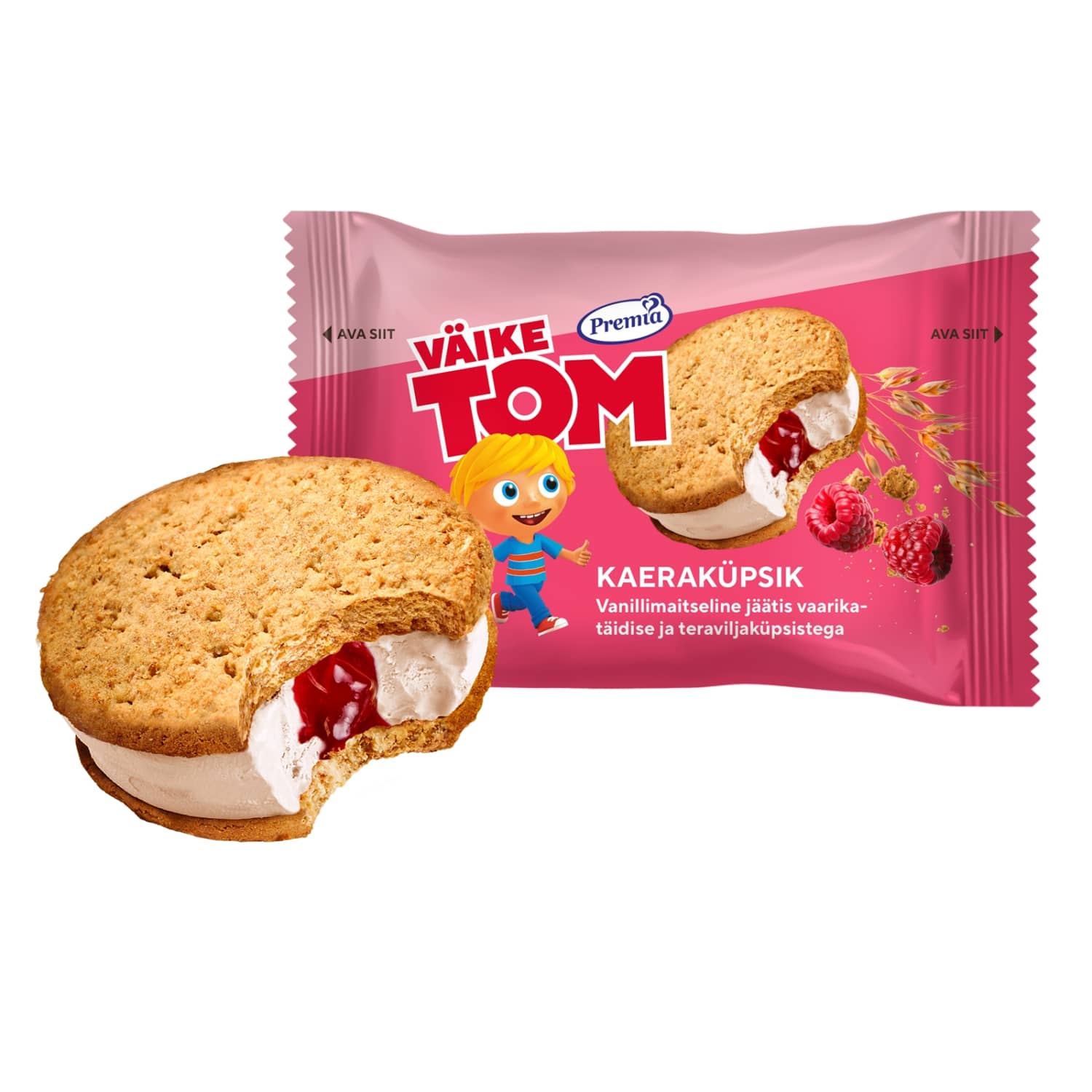 Jä. k.küpsik van.-vaarika Väike Tom 75g/140ml