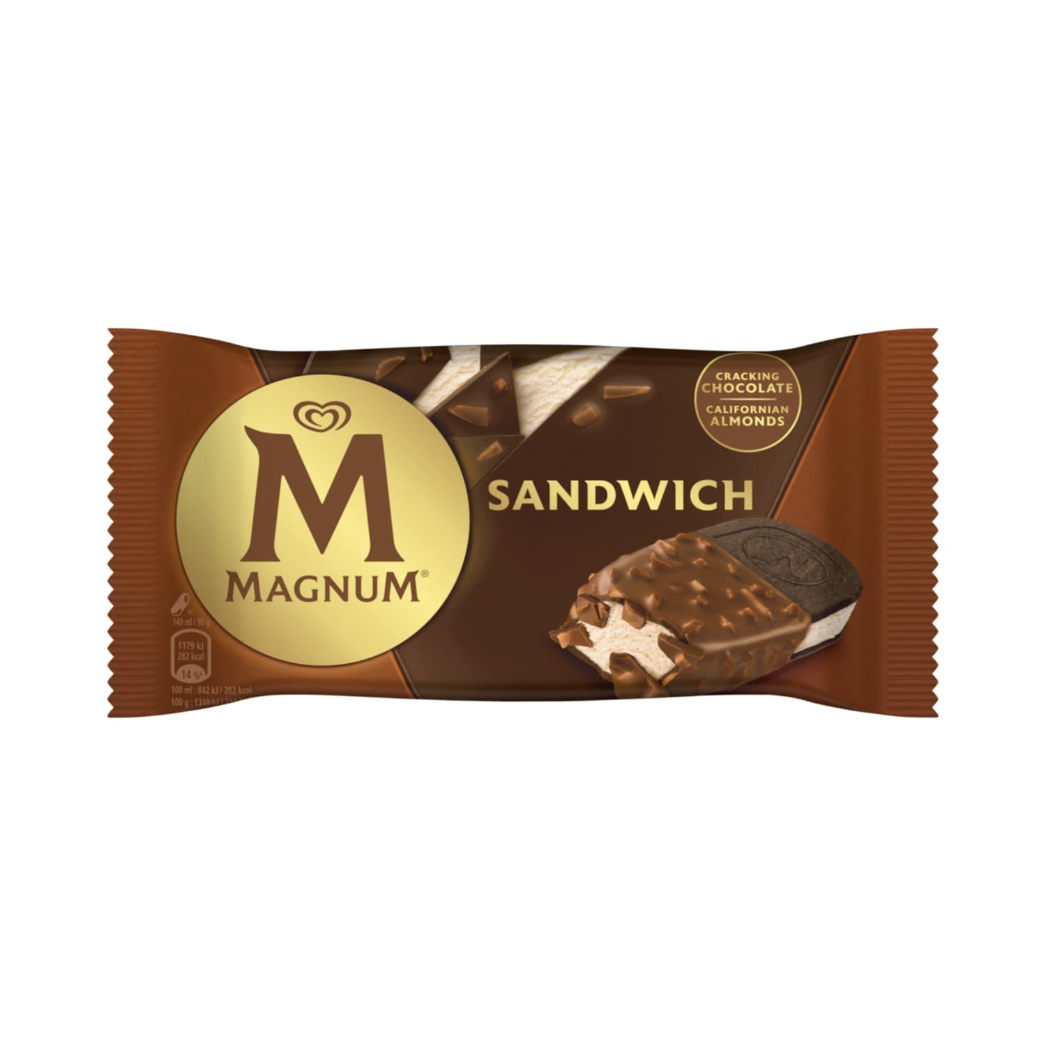 Saldējums Magnum Almond sandwich 140ml/90g