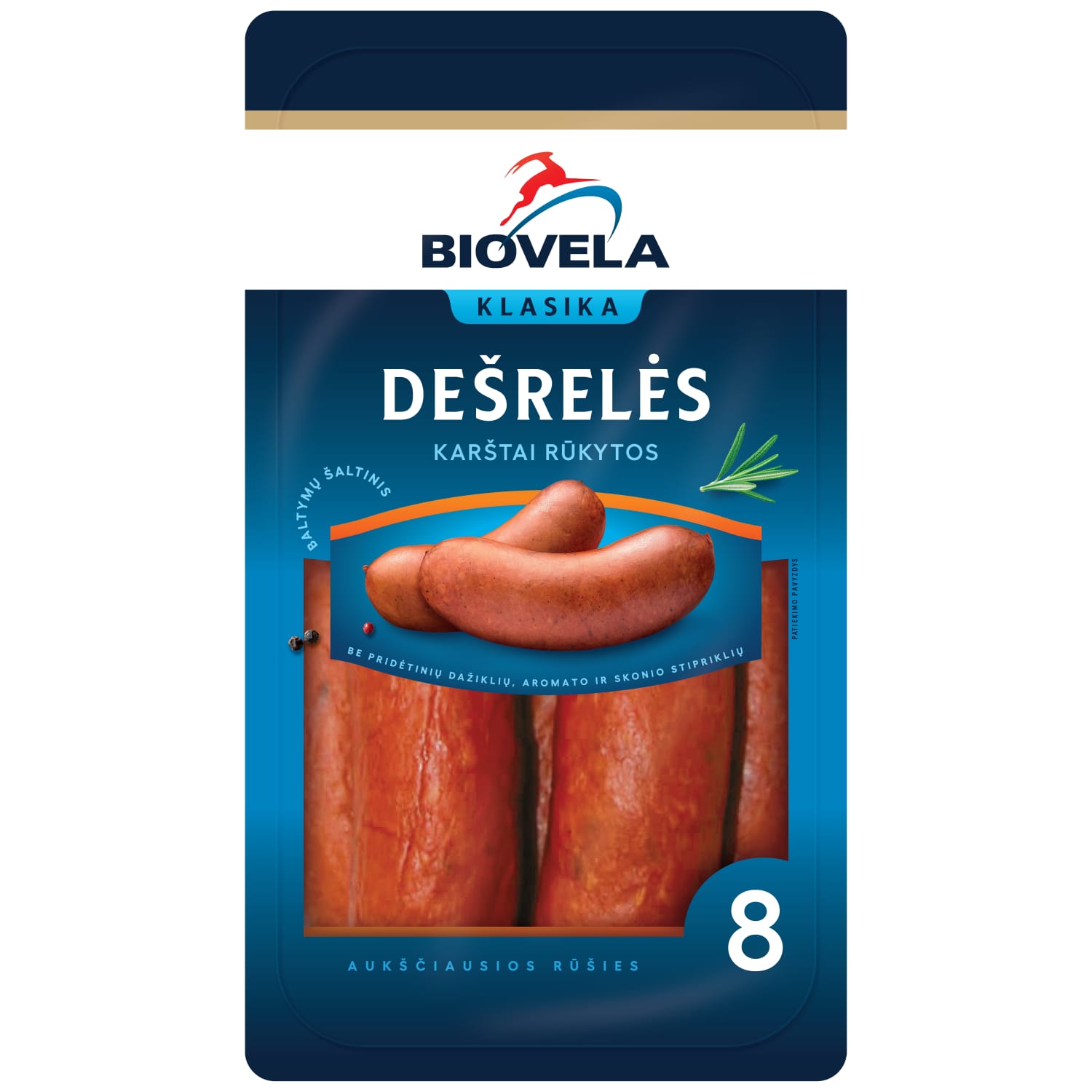 Rimi – akcija / nuolaida: Karštai rūkytos BIOVELOS dešrelės, a. r., 570