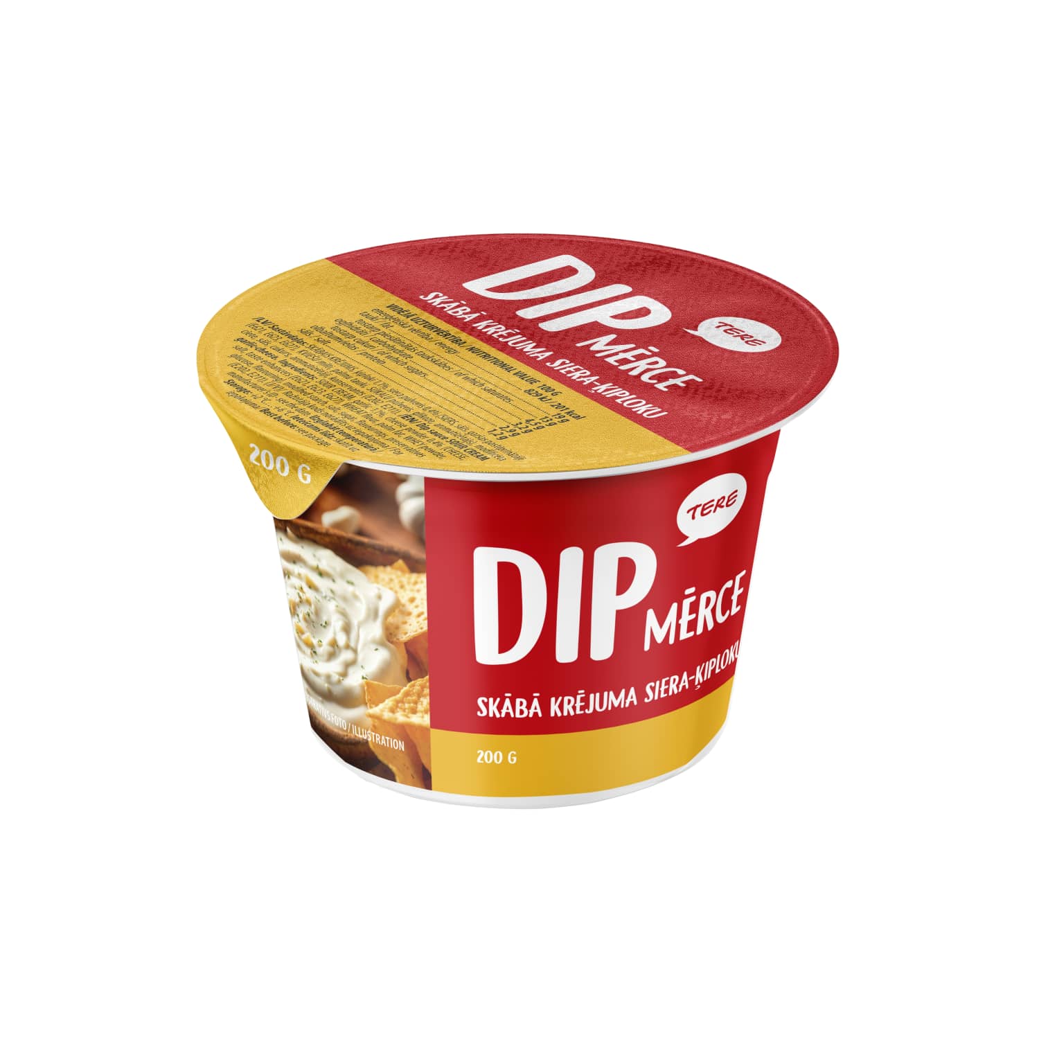 Dipmērce Tere ar sieru un ķiplokiem 200g