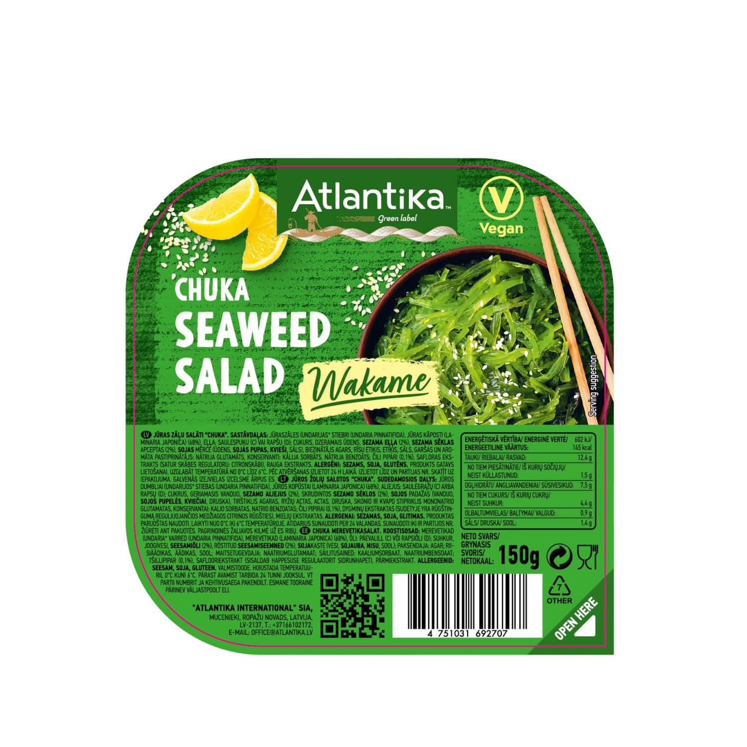 Jūras zāļu salāti Chuka 150g