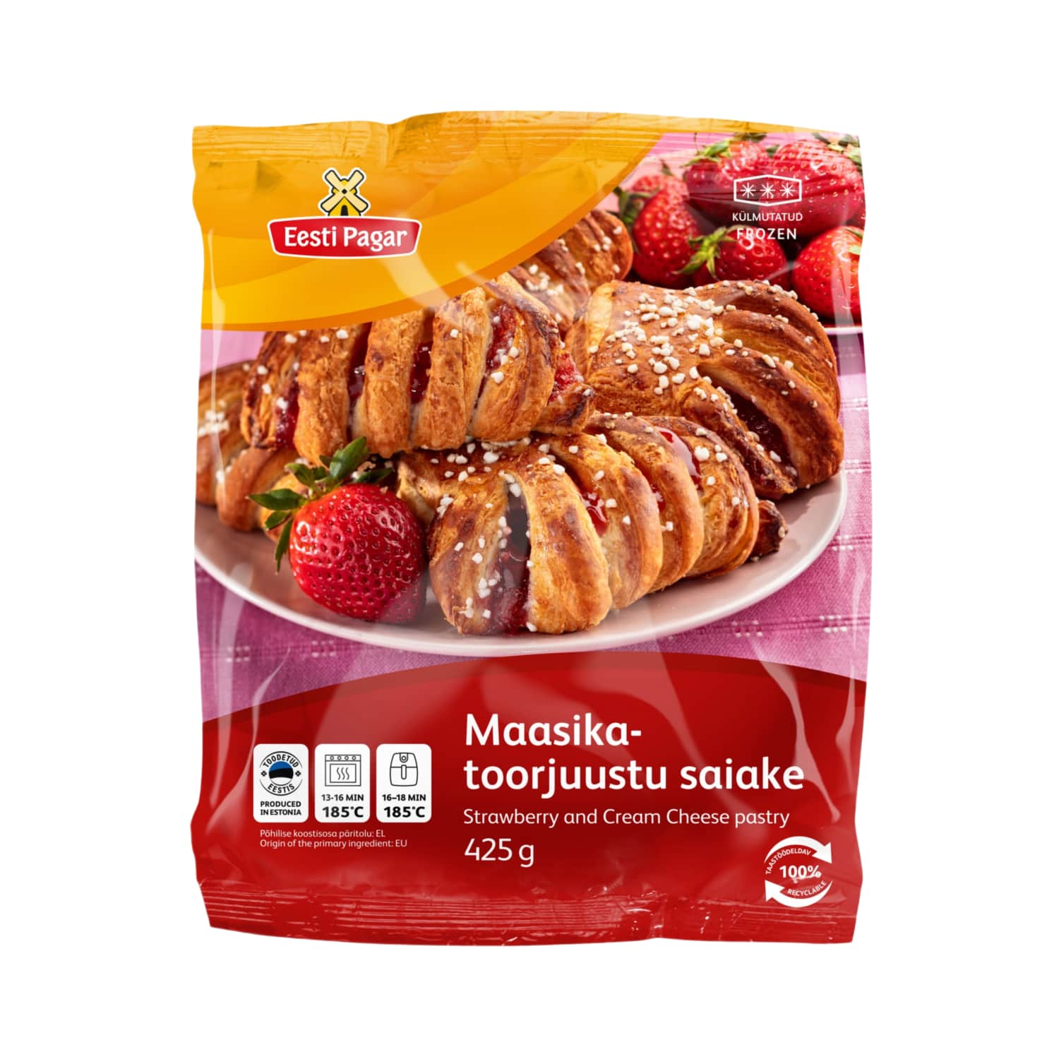 Maasika-toorjuustusaiake Eesti Pagar 425g