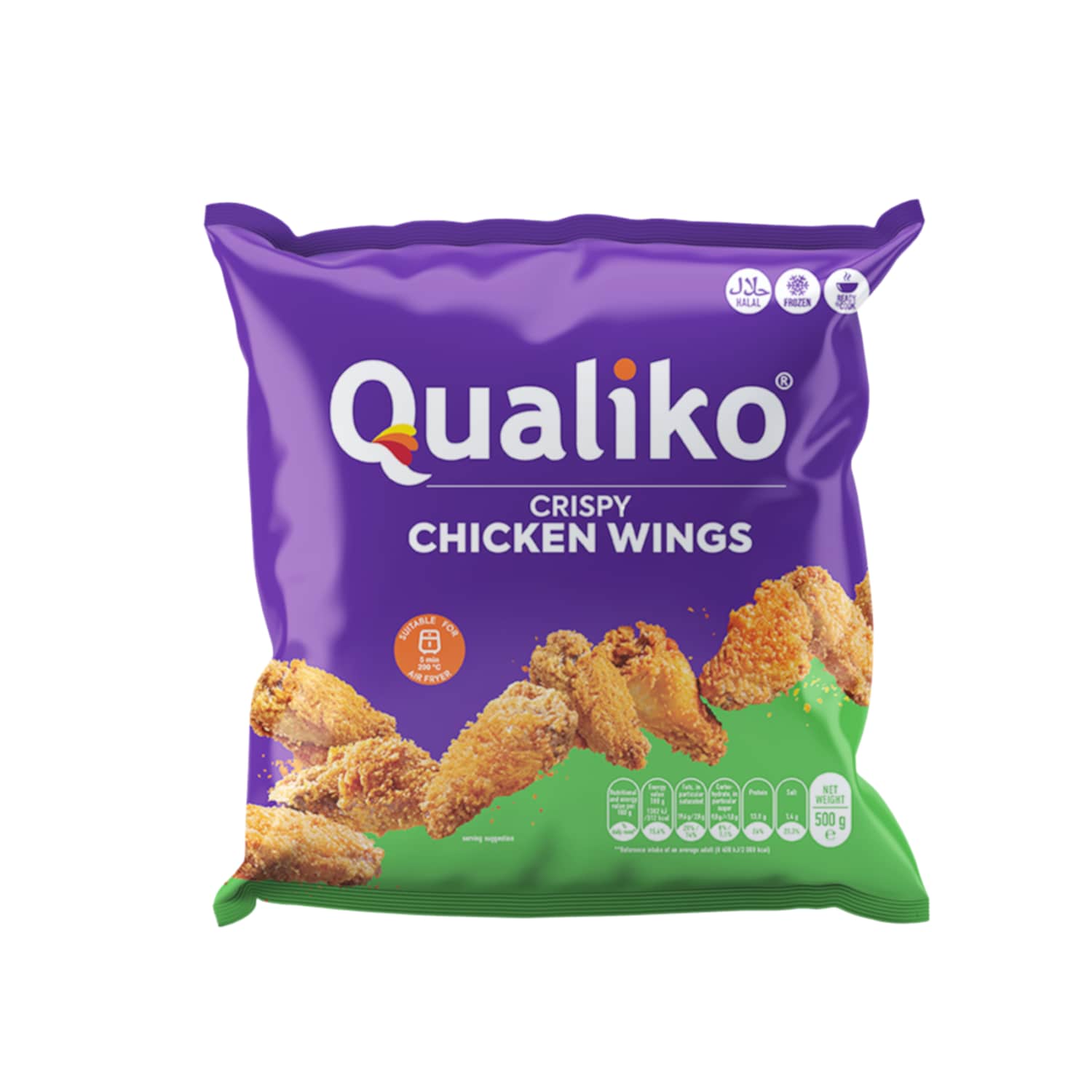 Aštr. traškūs vištienos sparn. QUALIKO, 500 g