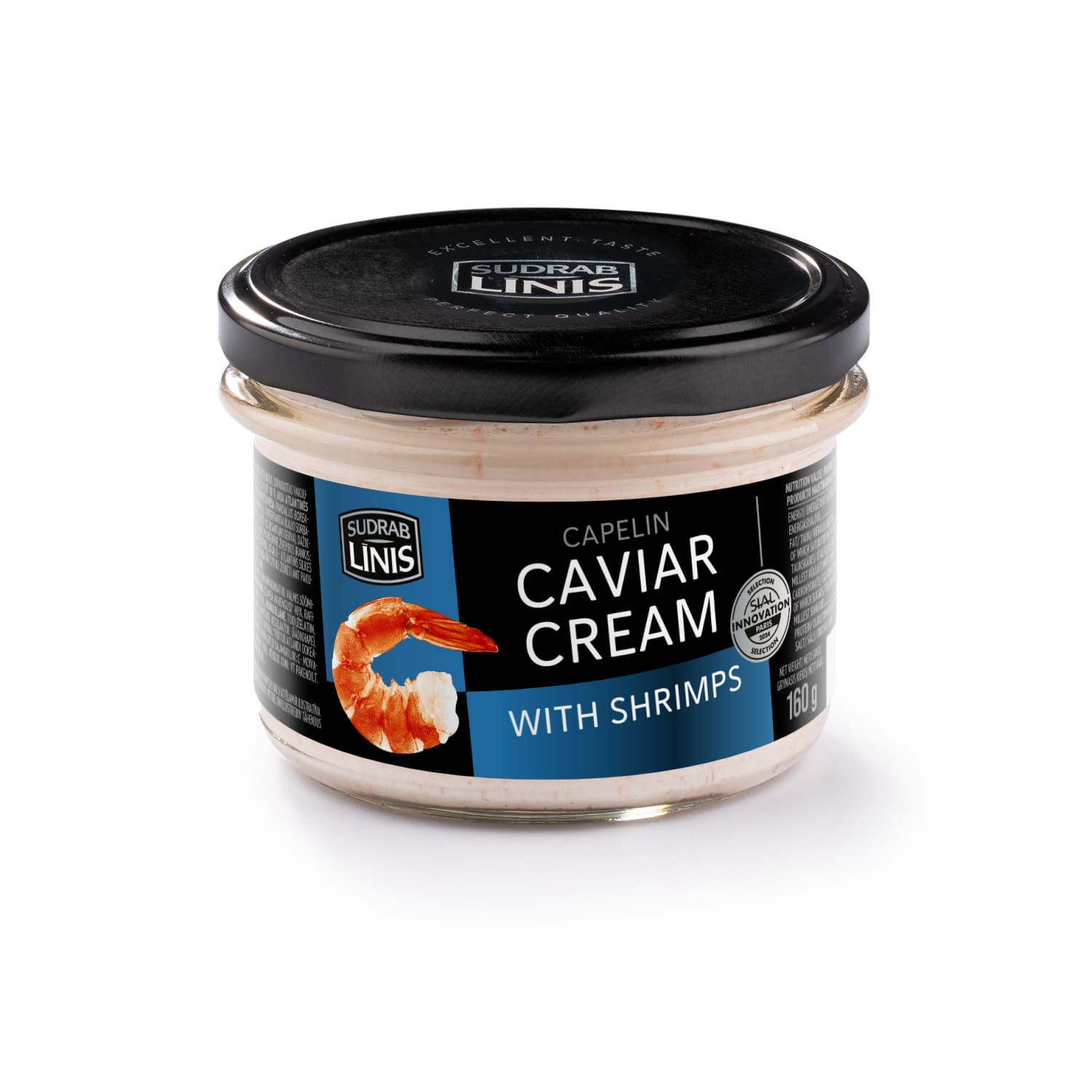 Ikru krēms Sudrablīnis ar garnelēm 160g