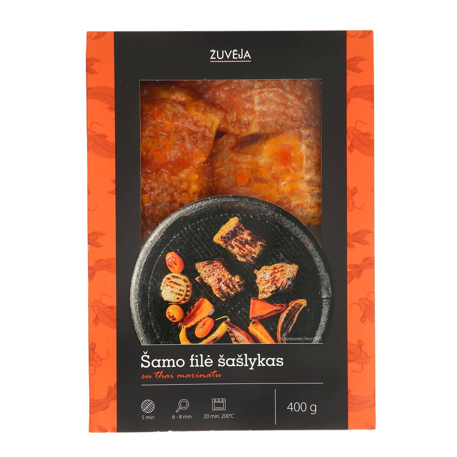 Šamo filė šašlykas su Thai mar. ŽUVĖJA, 400 g