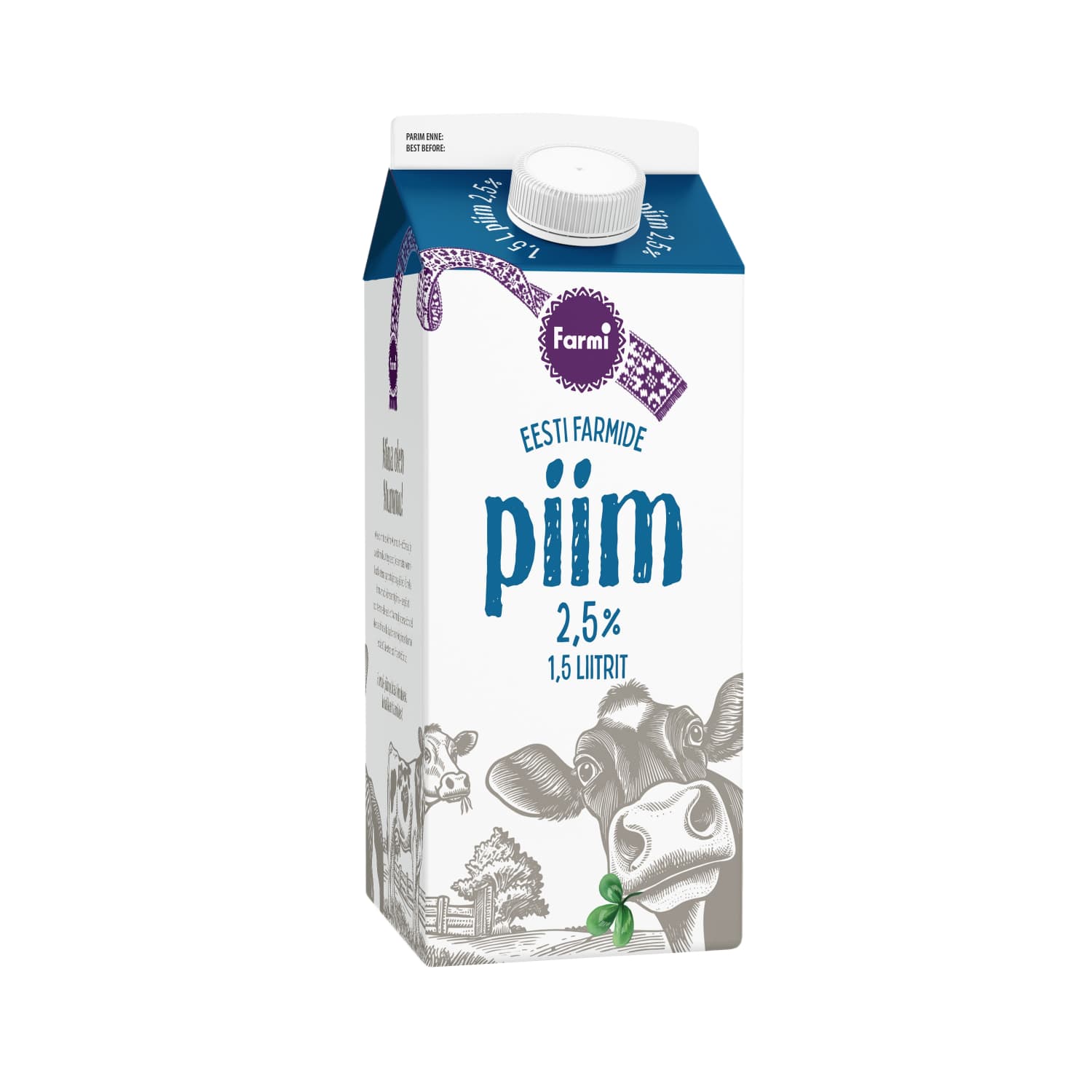 Piim Farmi 2,5% 1,5l pure
