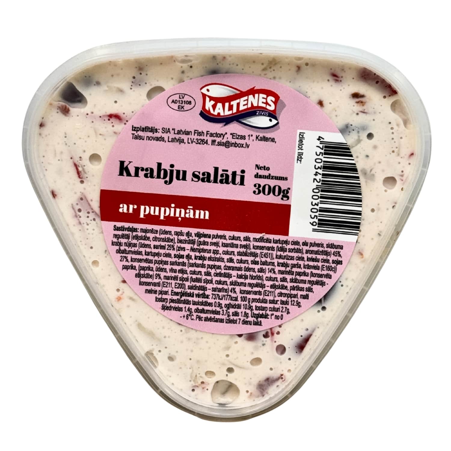 Krabju salāti ar pupiņām ar saldinātāj. 300g