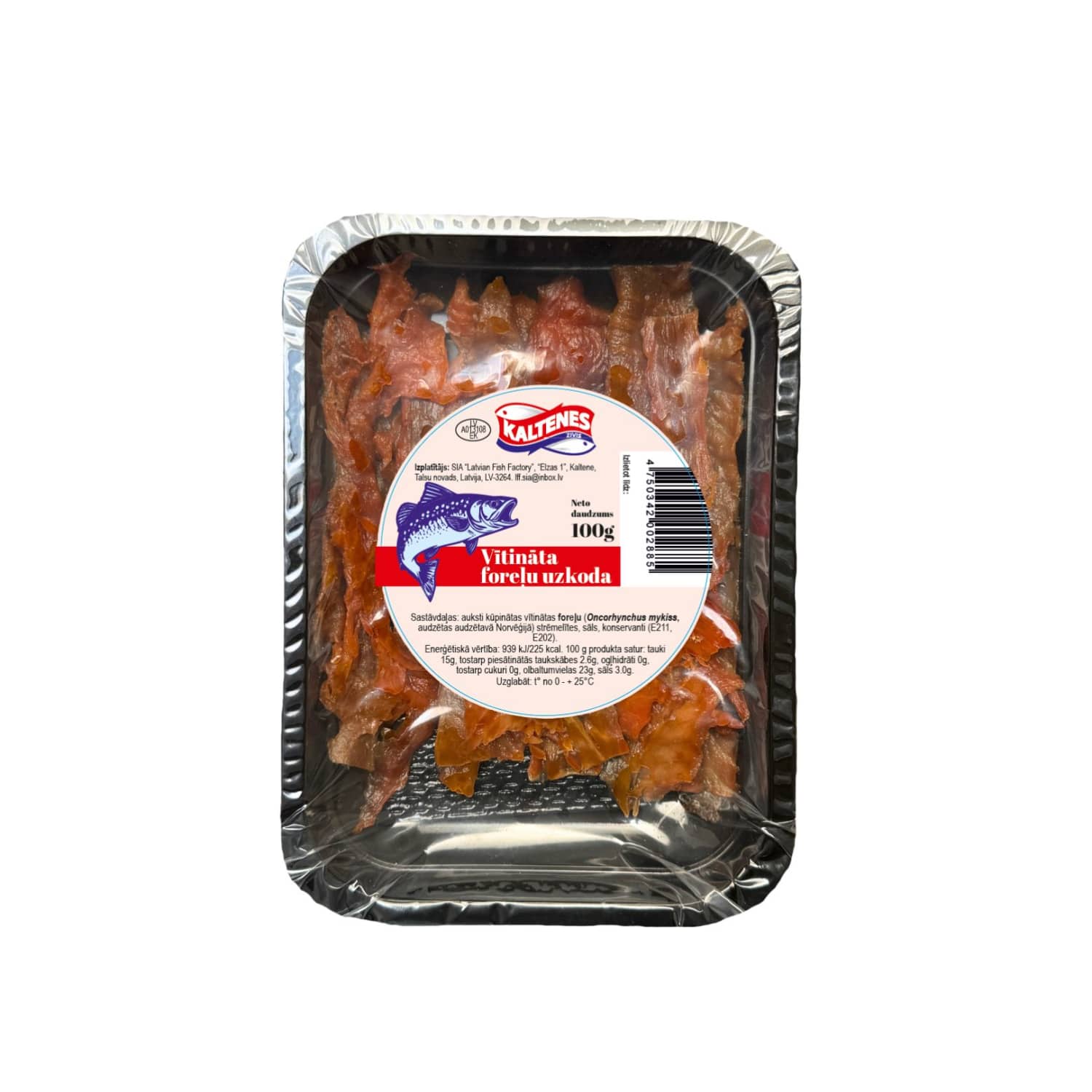 Uzkoda Kaltenes zivis vītināta forele 100g