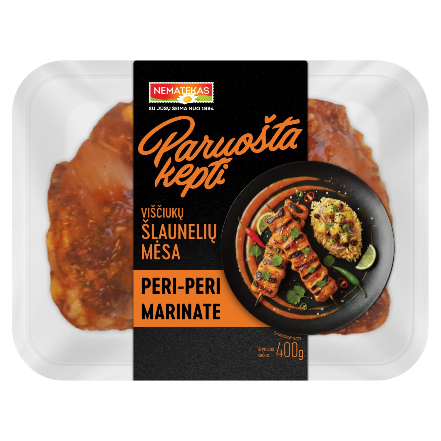 Broil. šlaun. mėsa Peri Peri marin. PK, 400 g