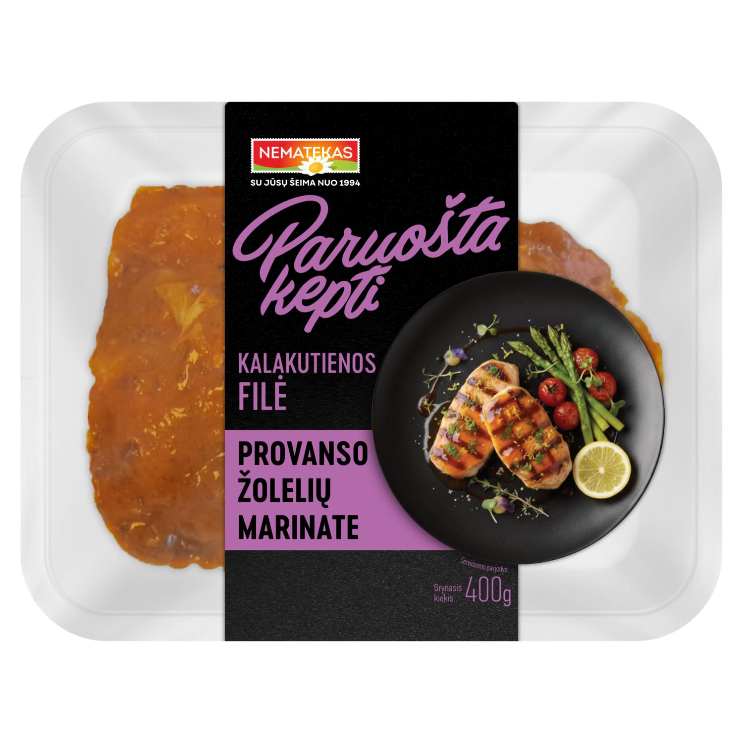 Kalakut. filė kepsn. žolelių marin. PK, 400 g