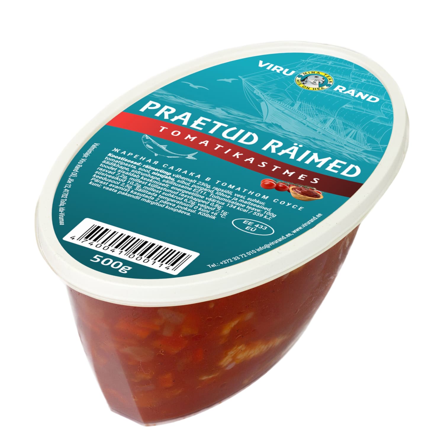 Praetud räimed tomatikas. Viru Rand 500g