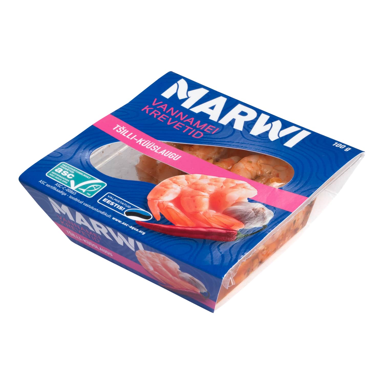 Vannamei krevetid tšilli-küüslaugu Marwi 100g