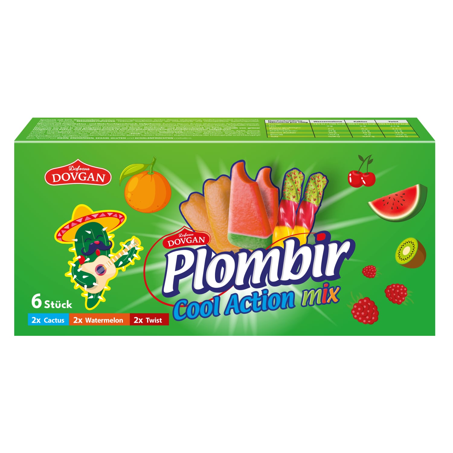 Saldējums Plombir Cool Action Mix 6x55g