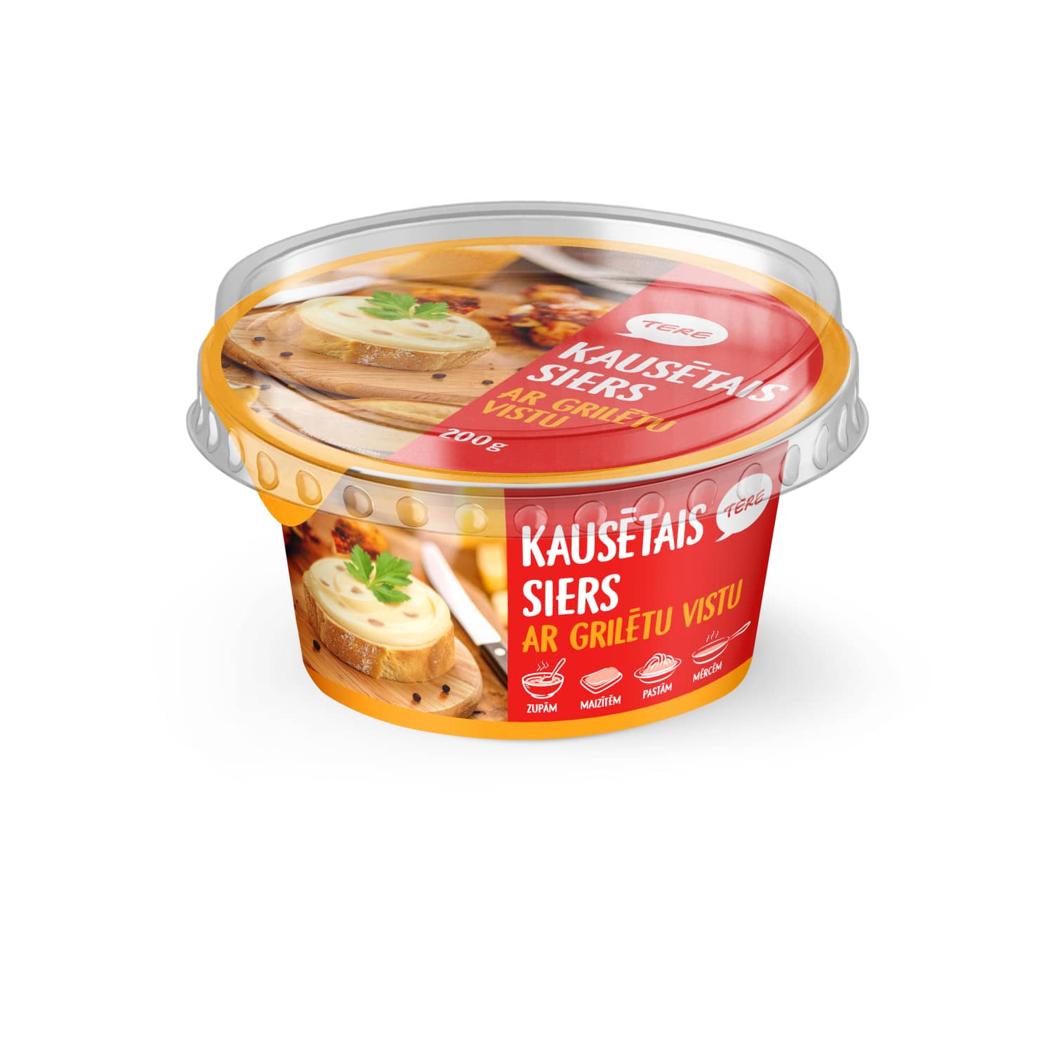 Kausētais siers Tere ar grilētu vistu 170g