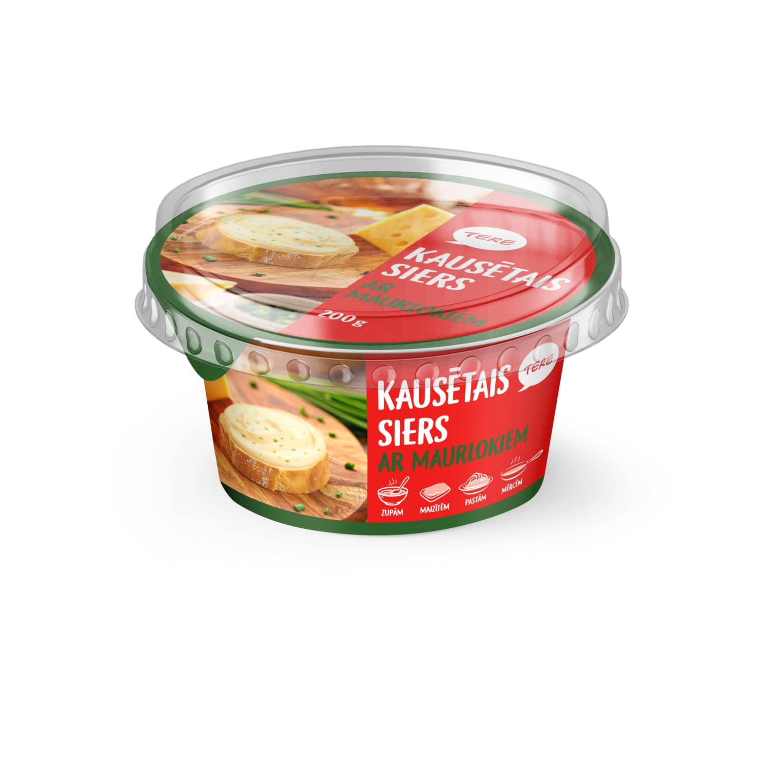 Kausētais siers Tere ar maurlokiem 200g