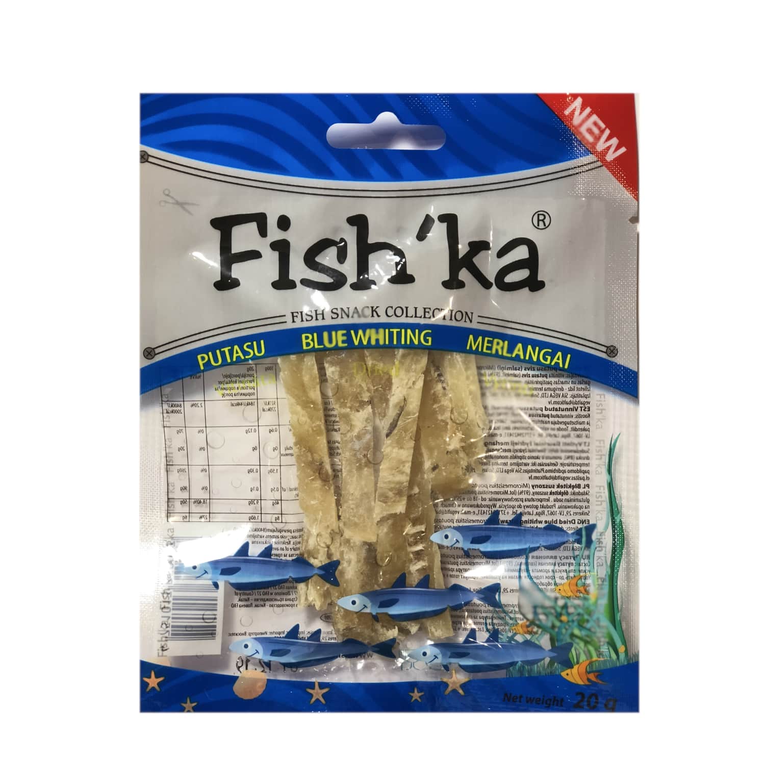 Putasu zivs Fishka vītināta ar saldin. 20g