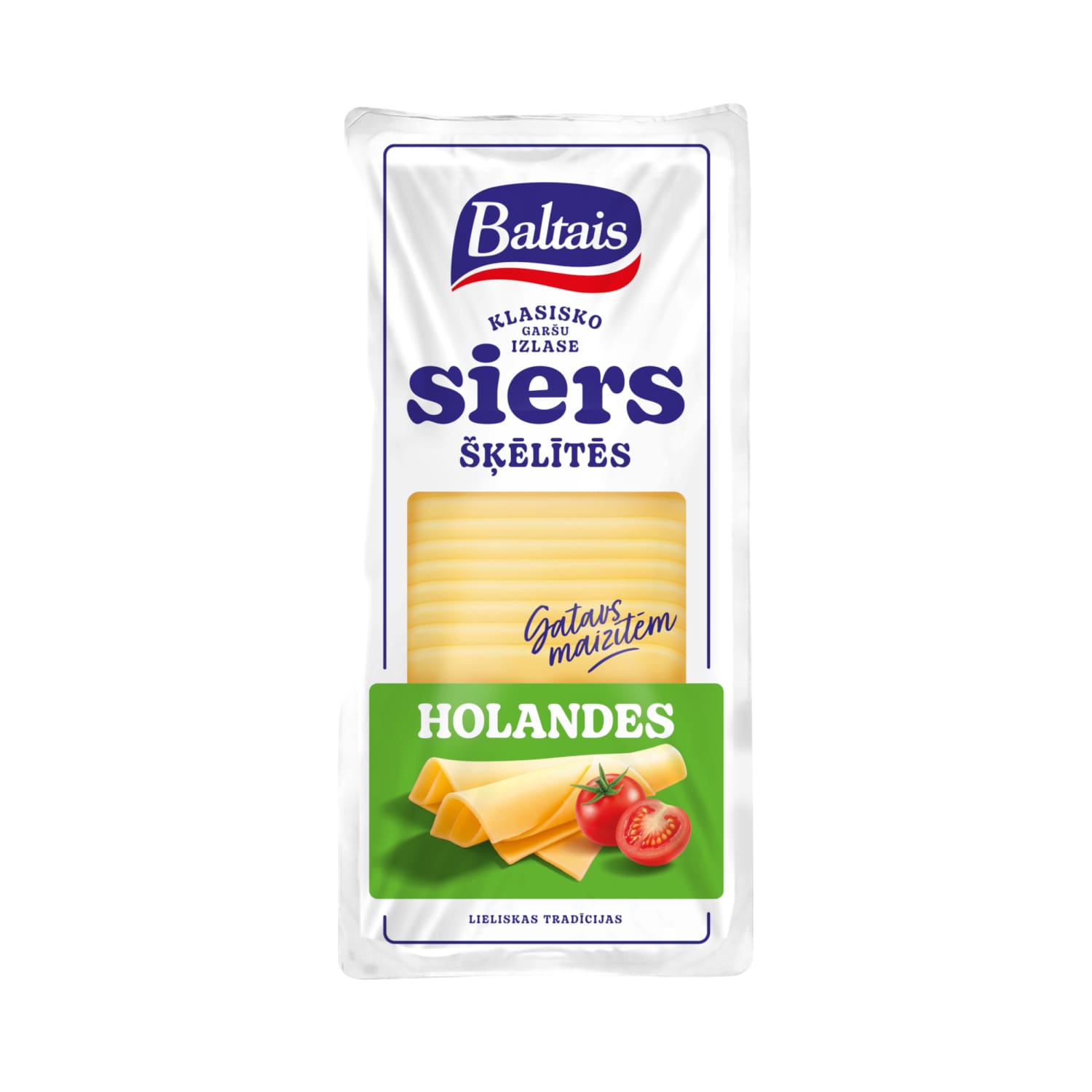 Siers Baltais Holandes šķēlītēs 500g