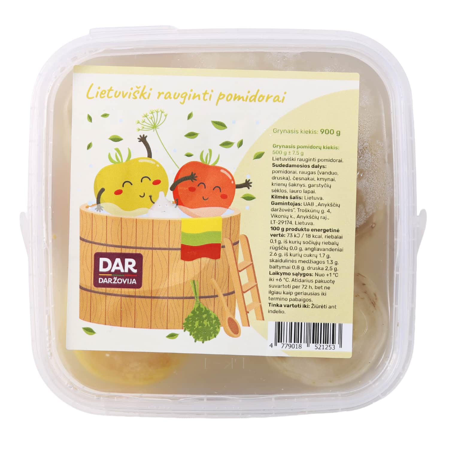 Rauginti žali pomidorai DARŽOVIJA, 500 g