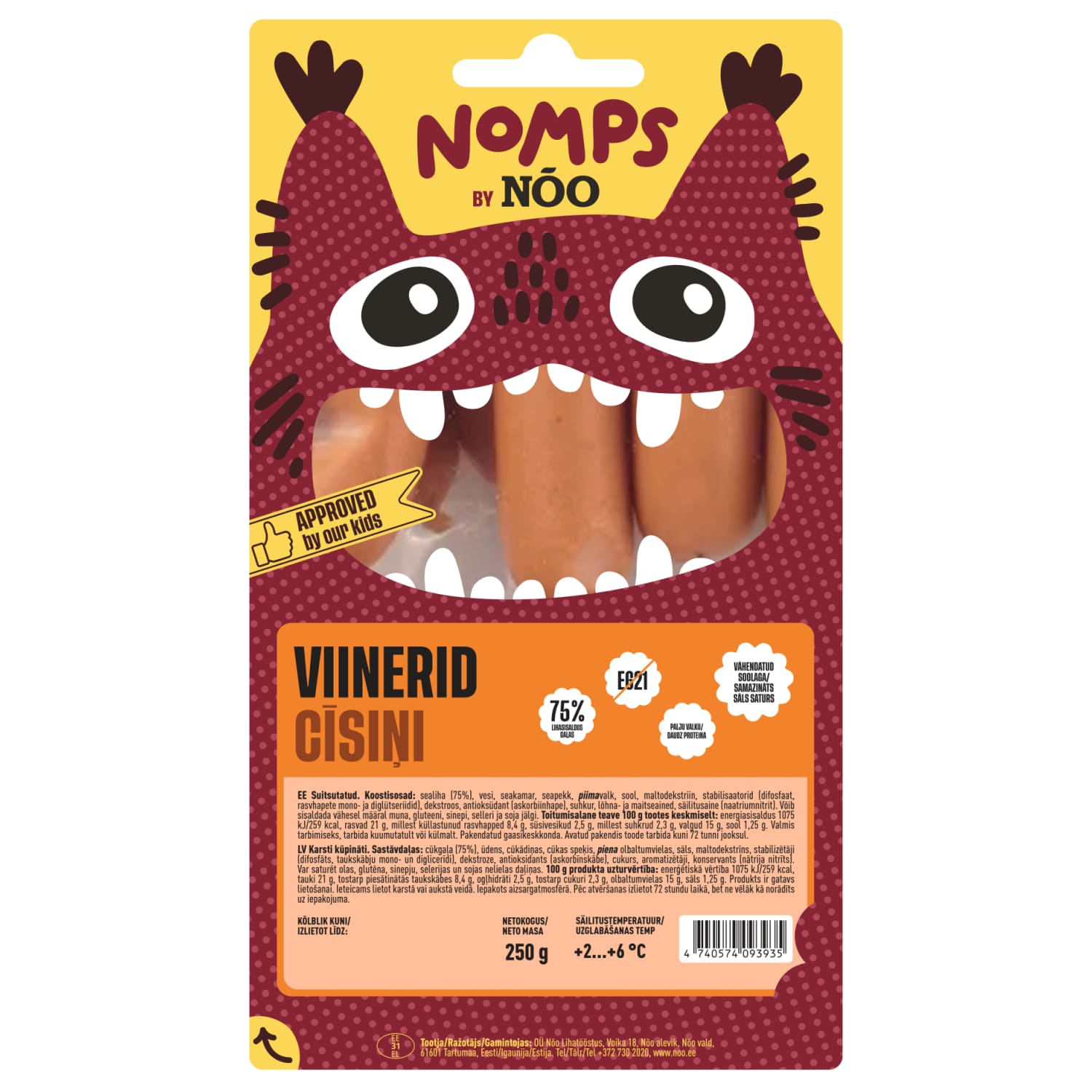 Viinerid Nomps Nõo 250g