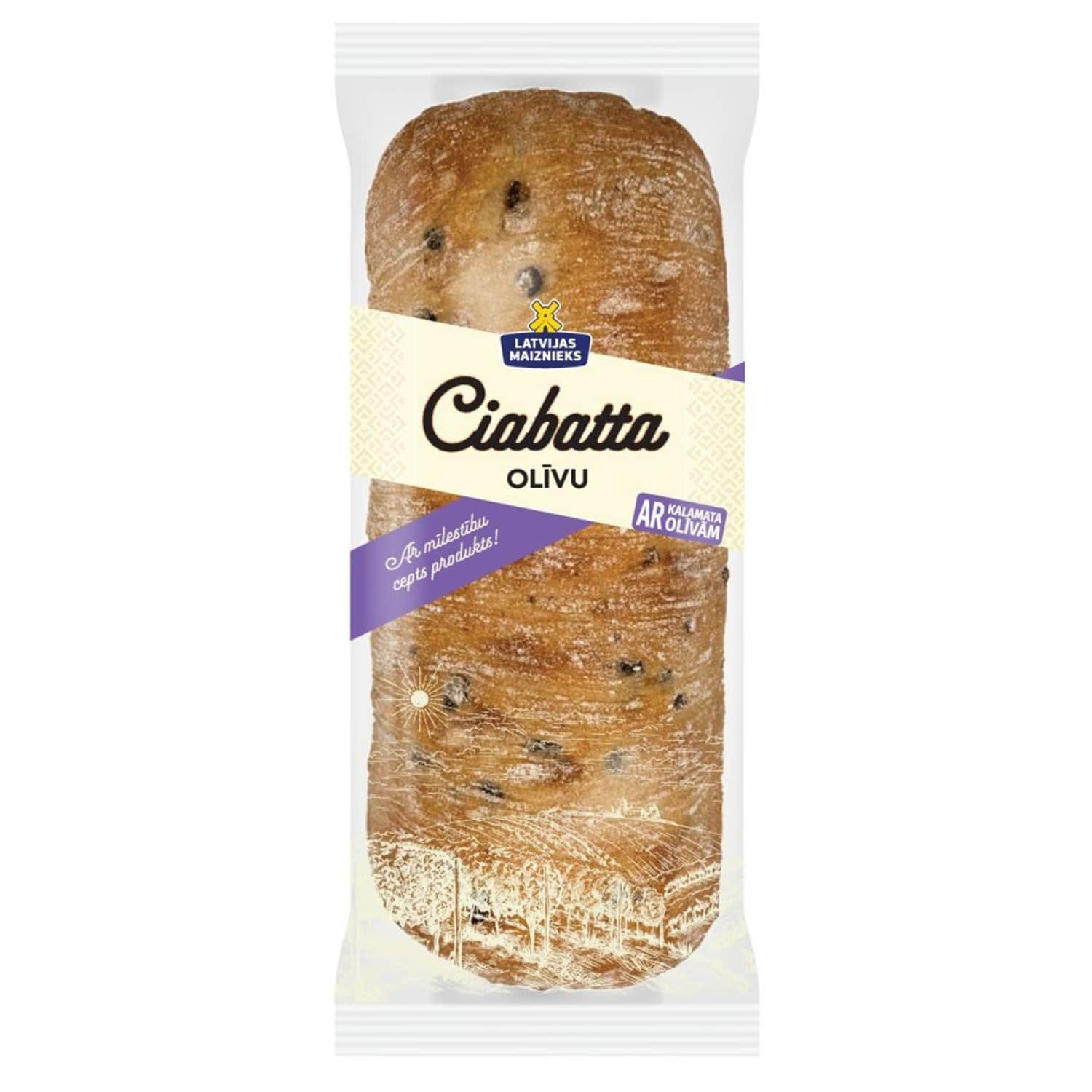 Ciabatta Latvijas Maiznieks olīvu 250g