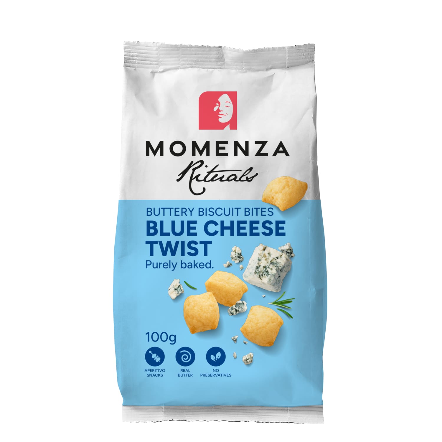 Sviest. kąsneliai su pel. sūriu MOMENZA, 100g