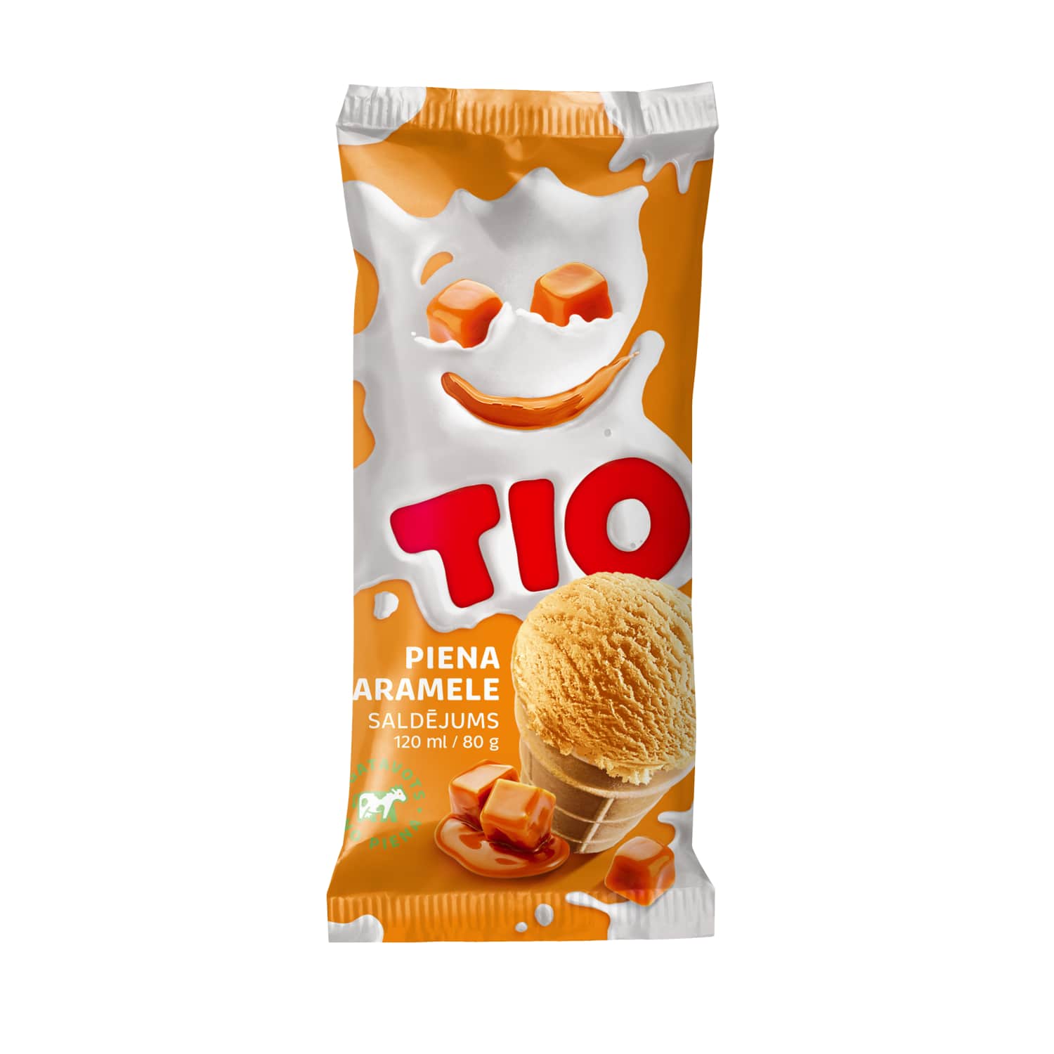 Saldējums Tio piena karamele 120ml/80g