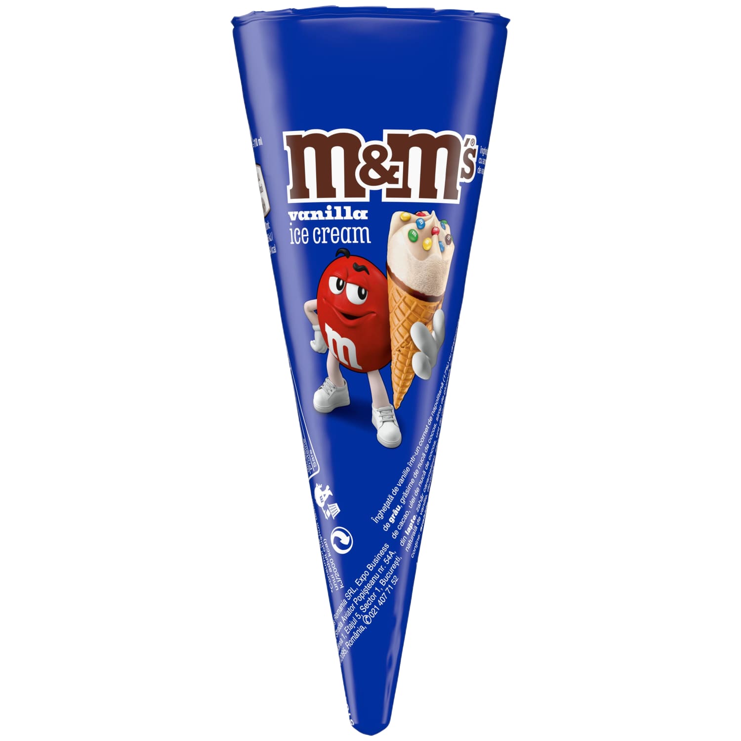Valg. ledai M&MS ICE CONE, 110 ml / 59 g