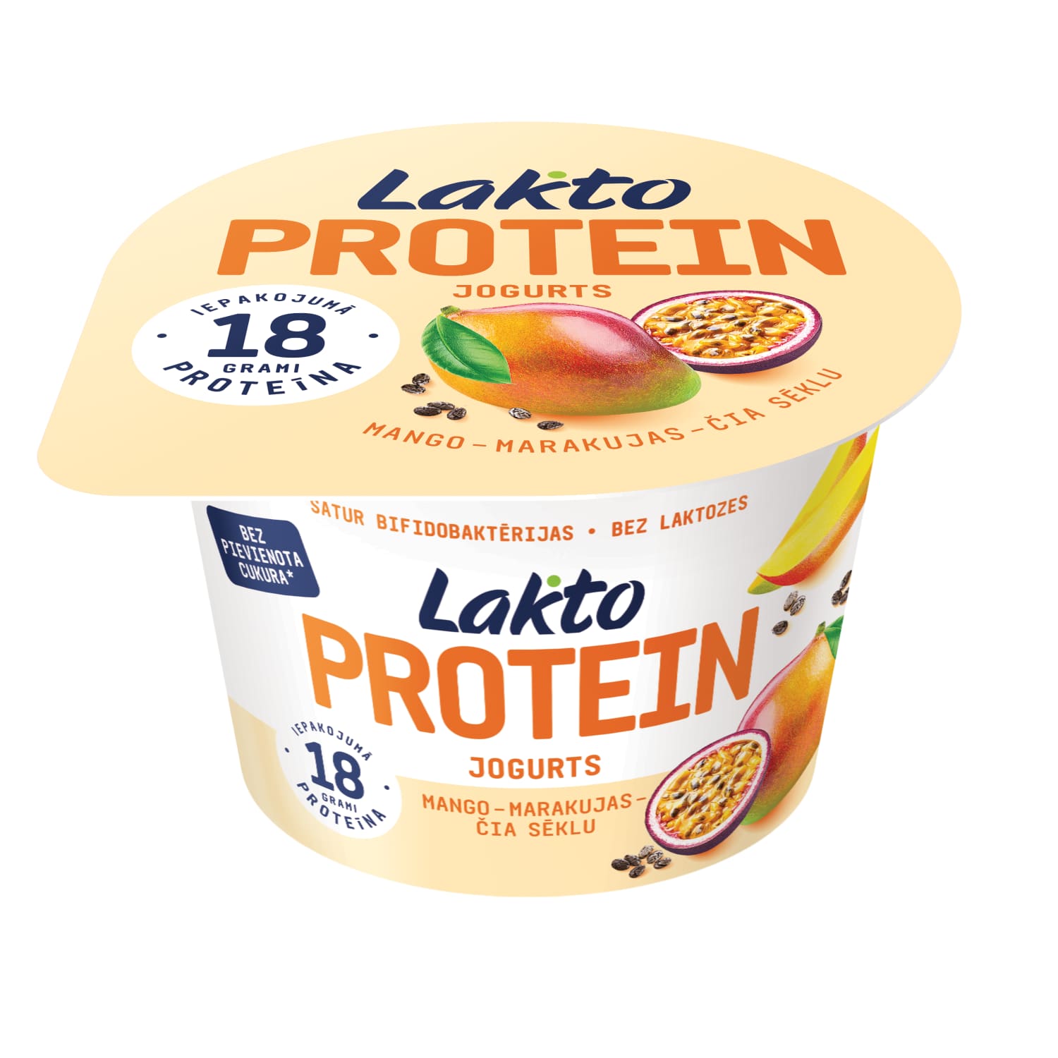 Jogurts mango, marak., čia s., bez lakt. 200g