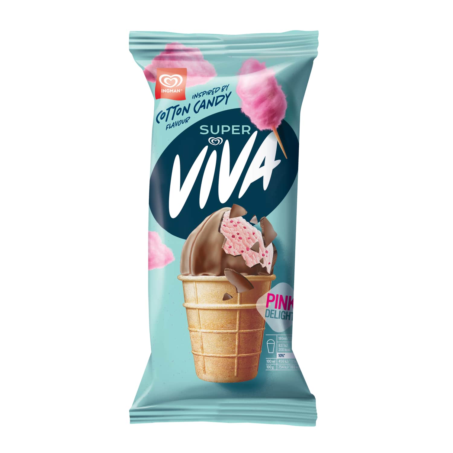 Saldējums Super Viva Cott.cand.170ml/93g