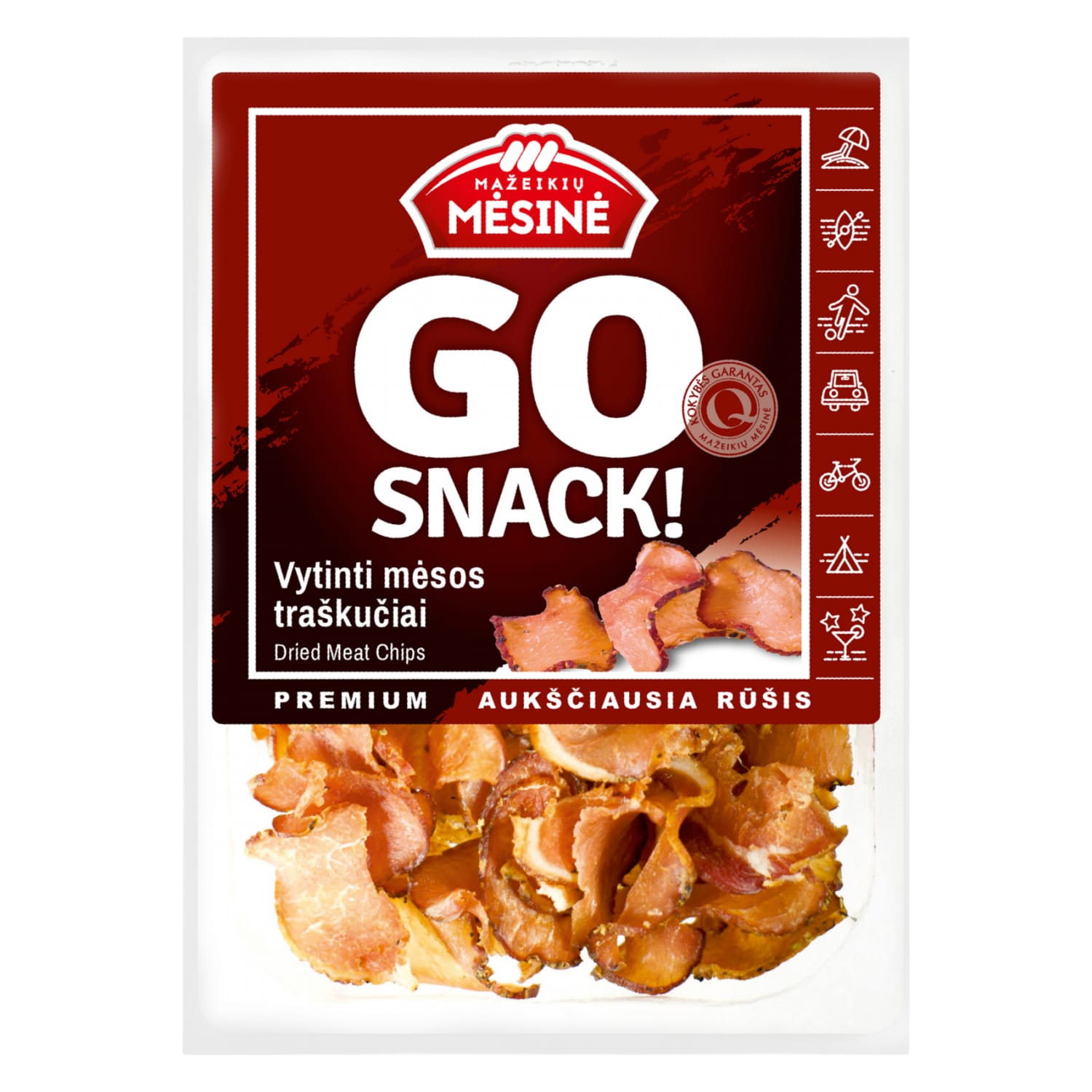 Vyt. mėsos traškučiai GO SNACK, a. r., 100 g