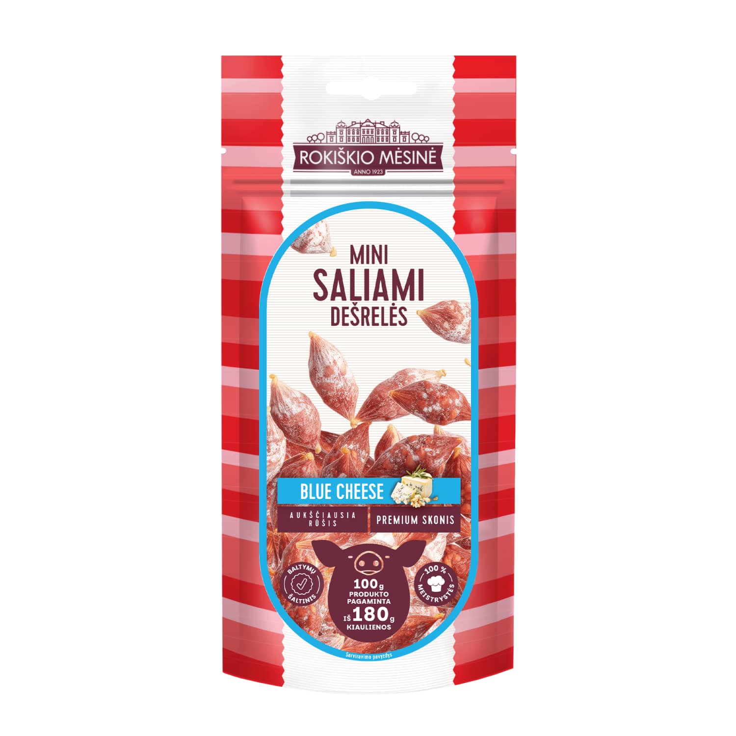 Vyt. saliami dešrelės BLUE CHEESE a. r., 100g