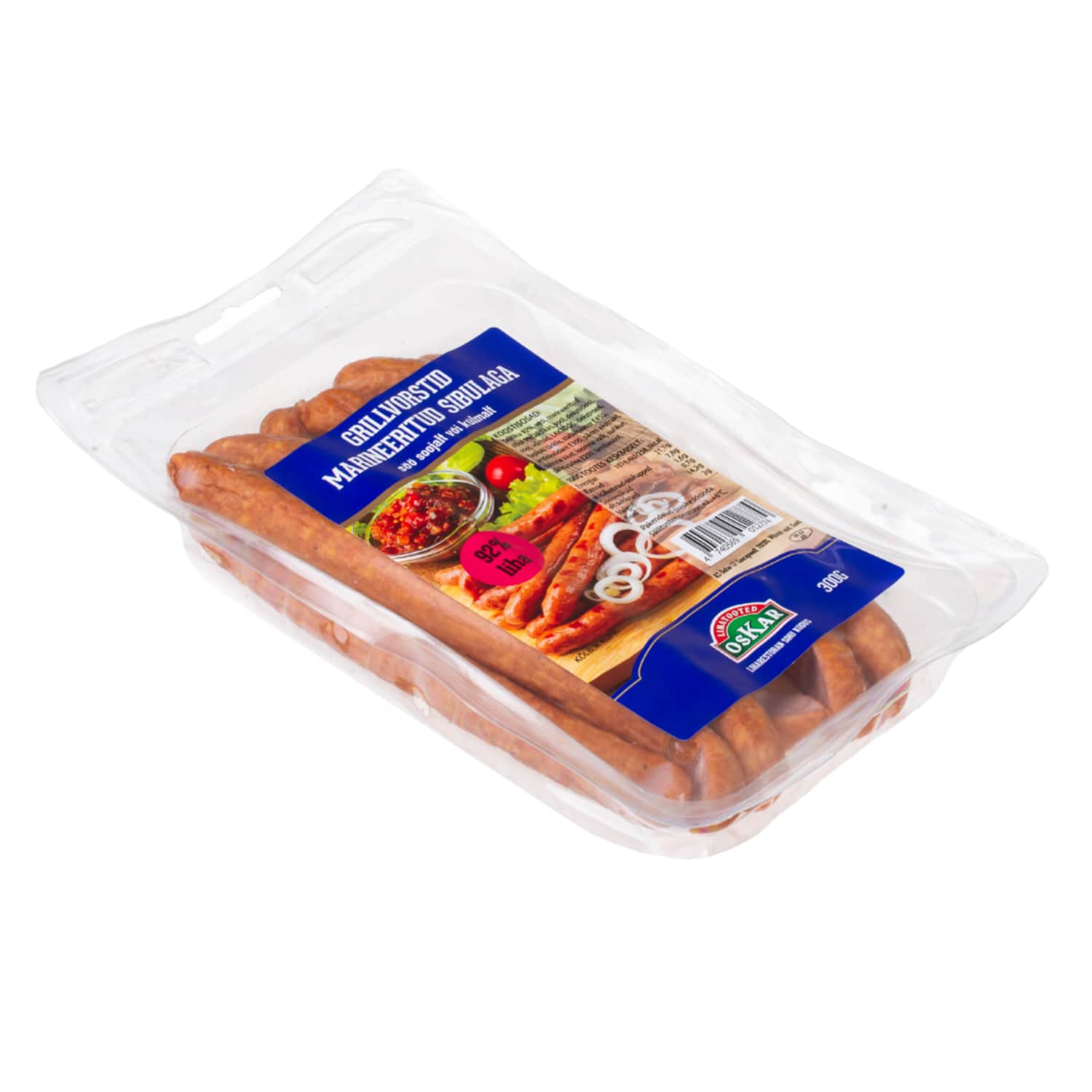 Grillvorstid marineeritud sibulaga Oskar 300g