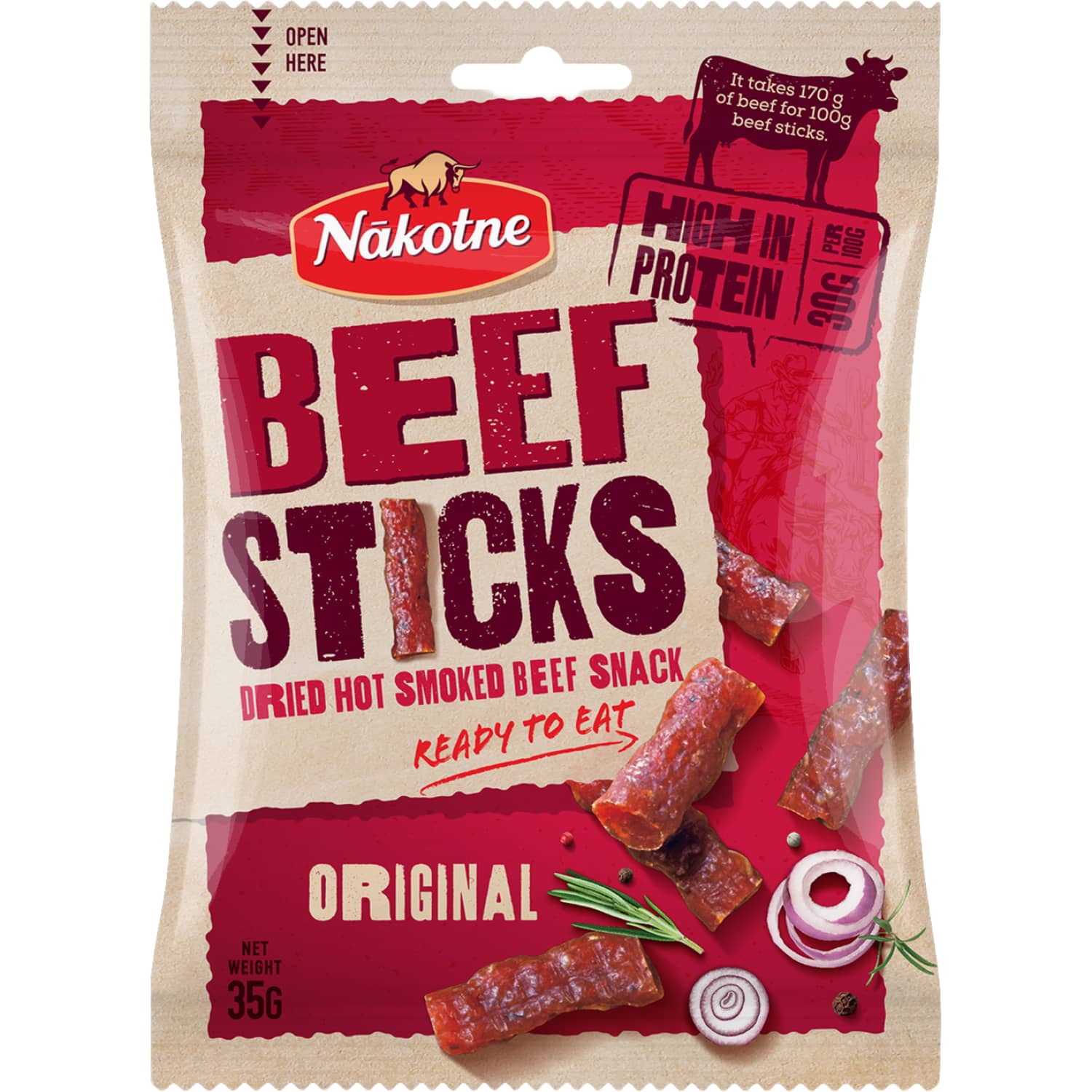 Liellopu gaļ. uzk. Sticks Beef Original 35g