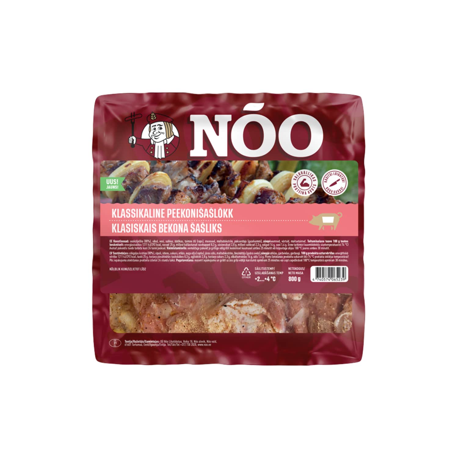 Peekonišašlõkk klassikaline Nõo 800g