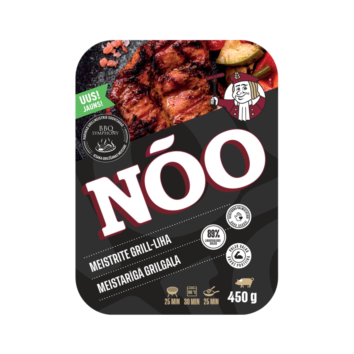 Meistrite grill-liha sealihast Nõo 450g