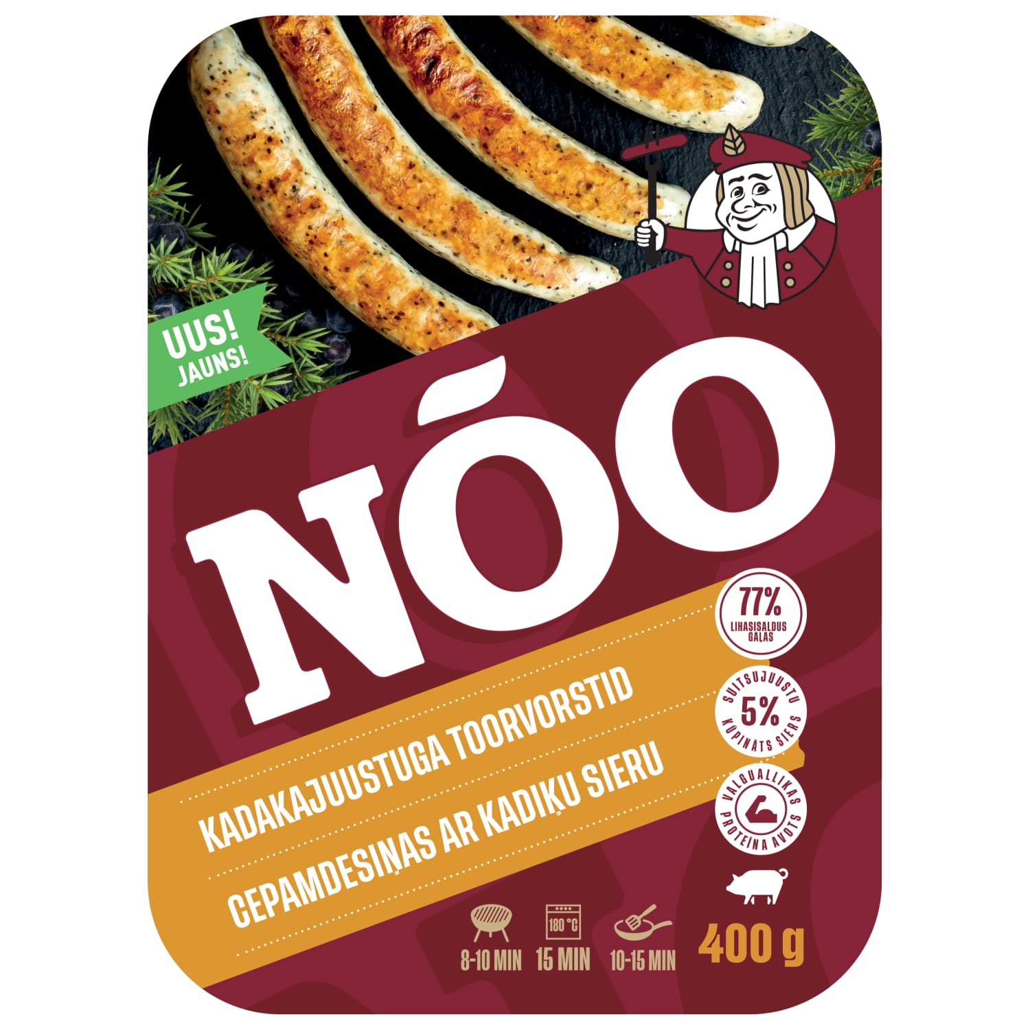 Toorvorstid sealihast kadakajuustuga Nõo 400g