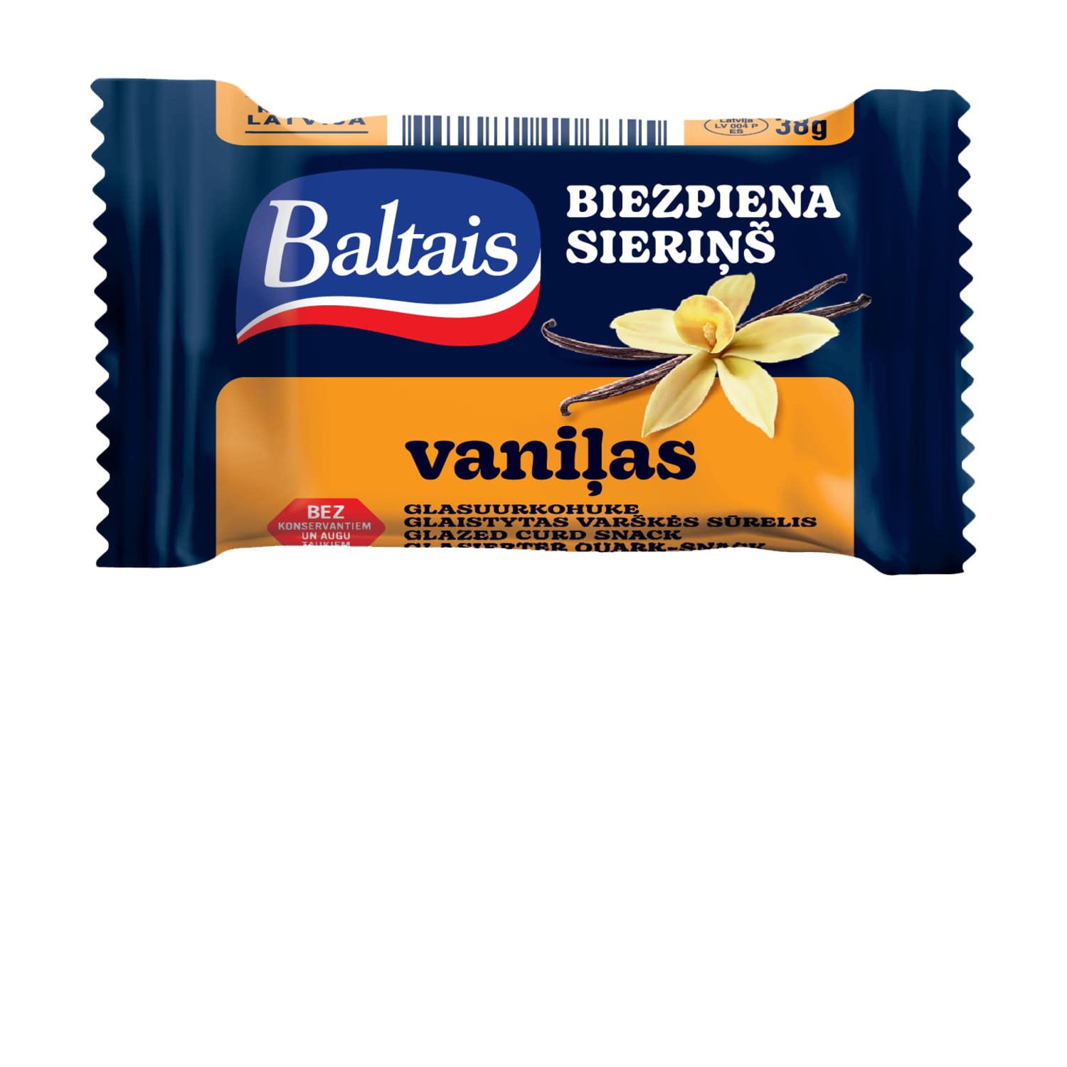 Biezpiena sieriņš Baltais vaniļas 38g