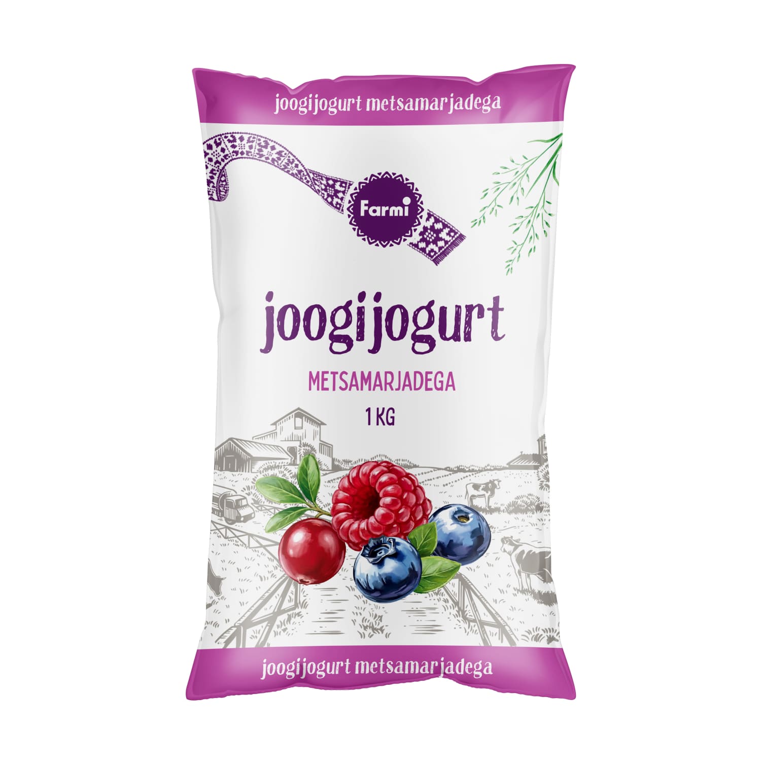 Geriam. jogurt. su miško uog. FARMI, 2%, 1 kg