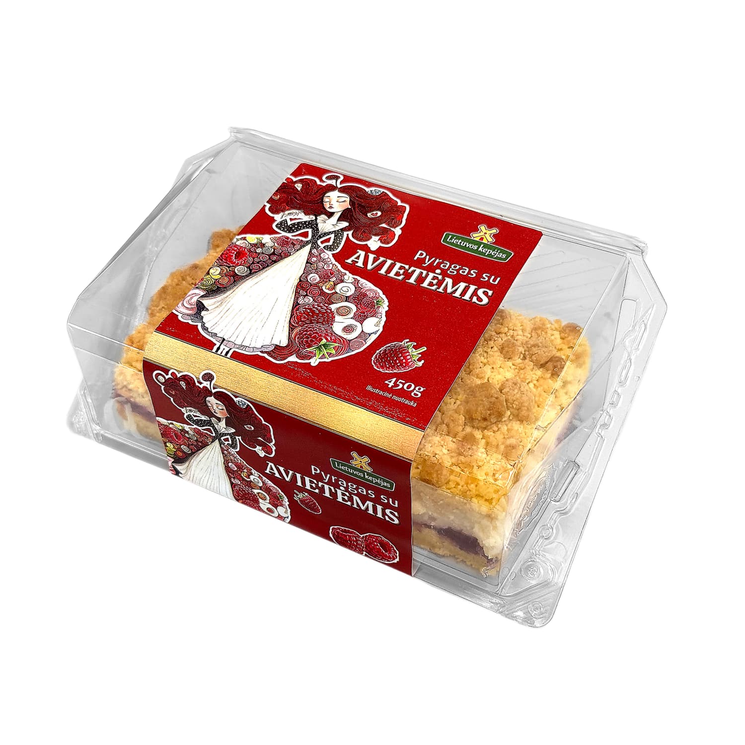 Pyragas su avietėmis LIETUVOS KEPĖJAS, 450 g