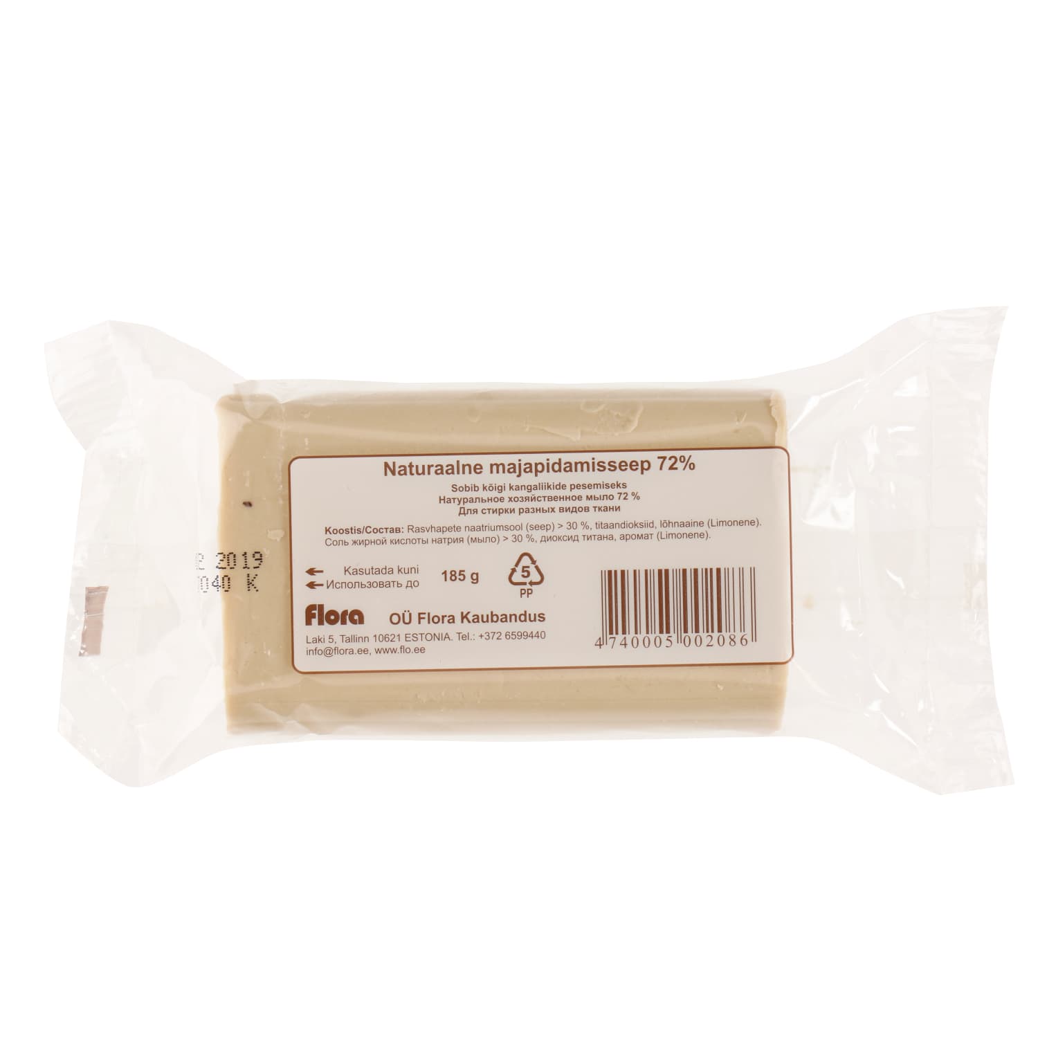 Majapidamisseep Flora kilepakend 185g