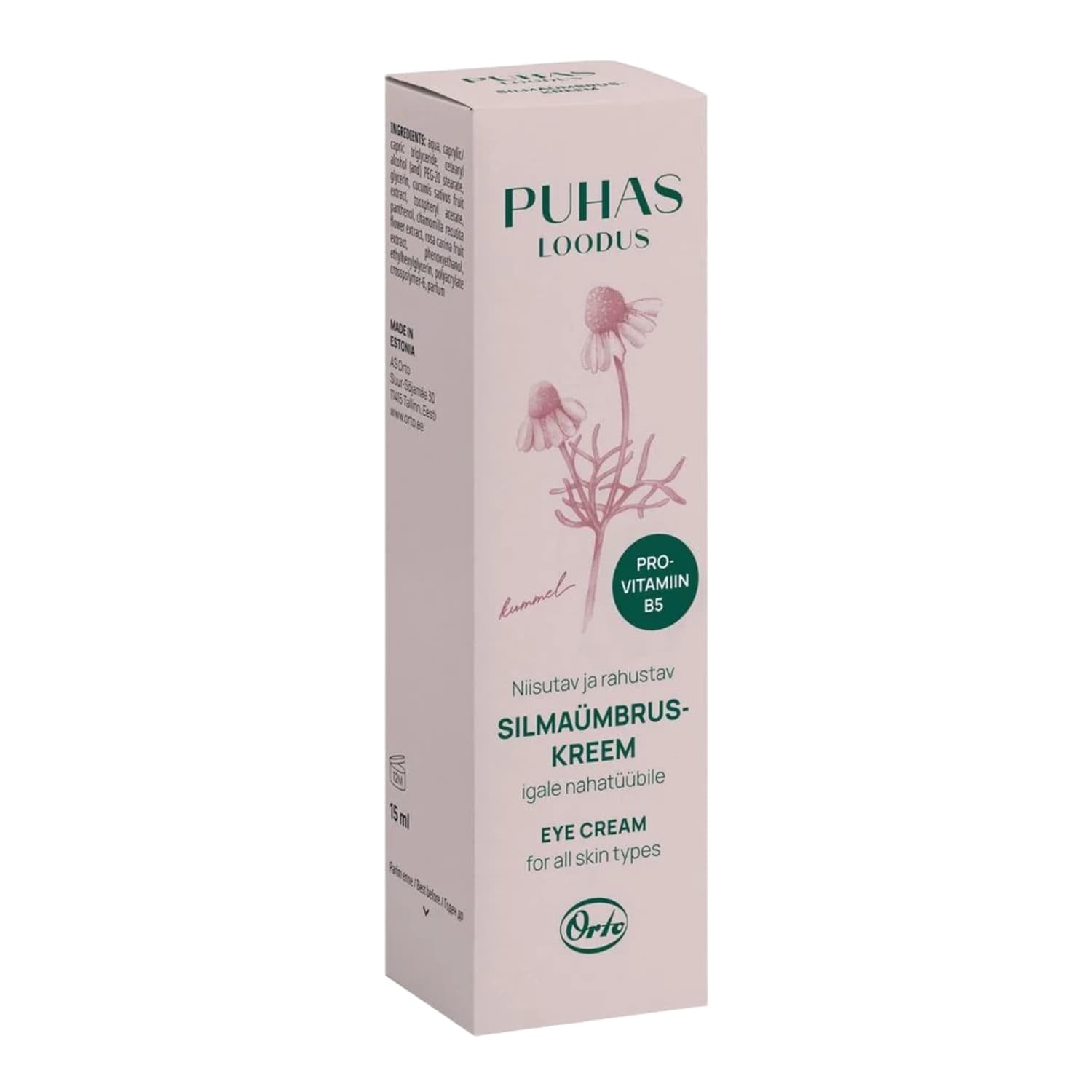 Silmaümbruskreem Puhas Loodus 15ml