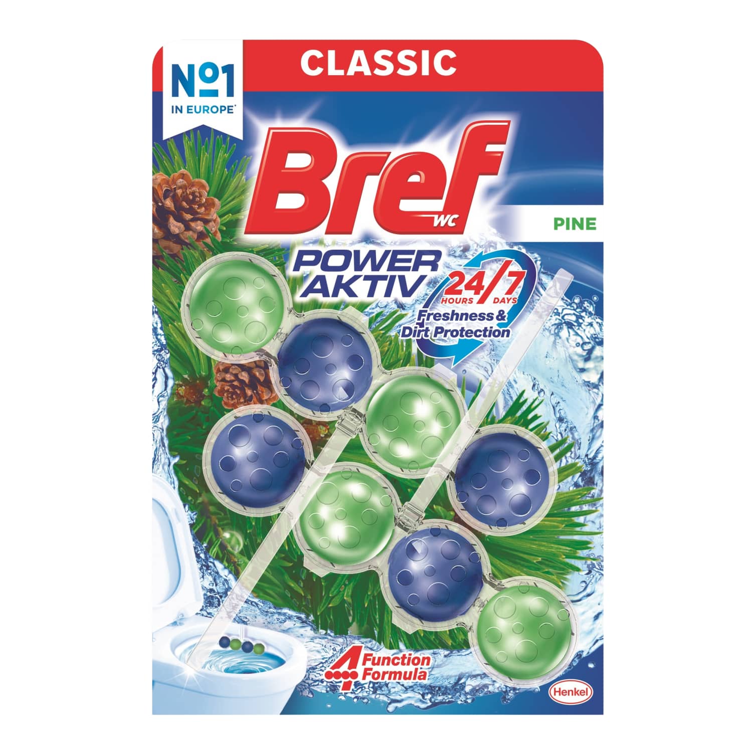 Tualetes bloks Bref SVR pine 2x51g