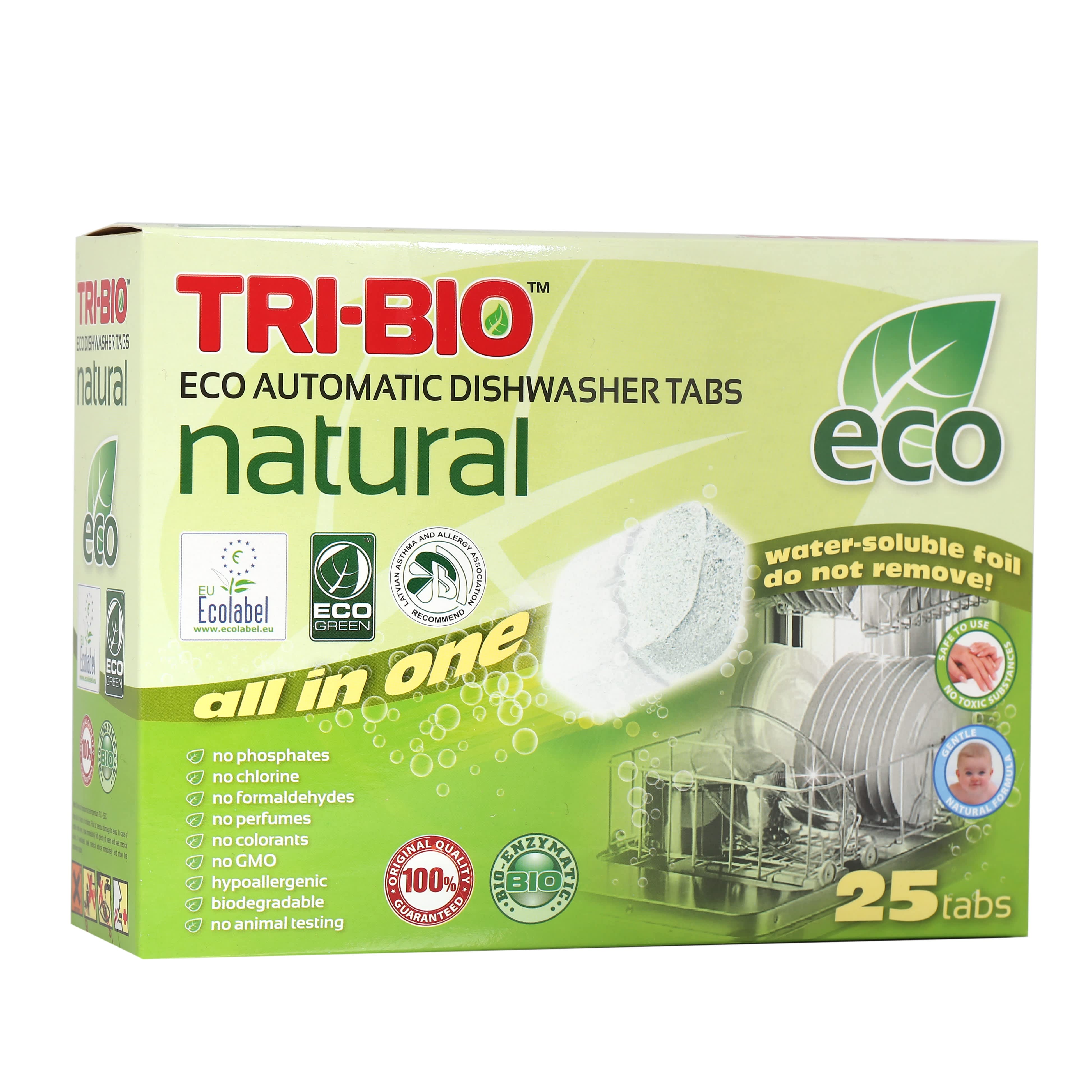 Nõudepesumasina tabletid Tri-bio 25 tab